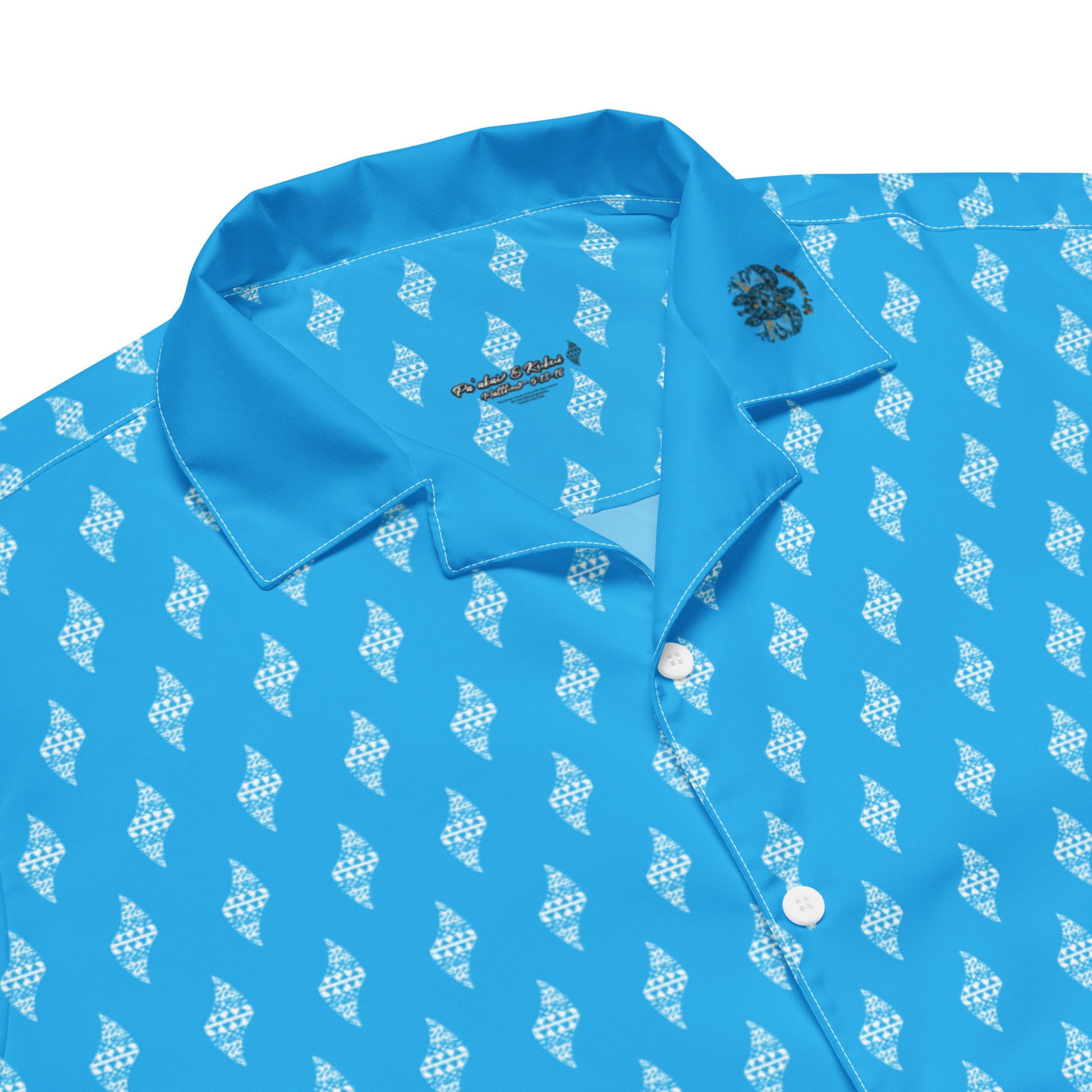 Kānāwai Uliuli button up shirt Button Up Polo Pa'akai & Kukui