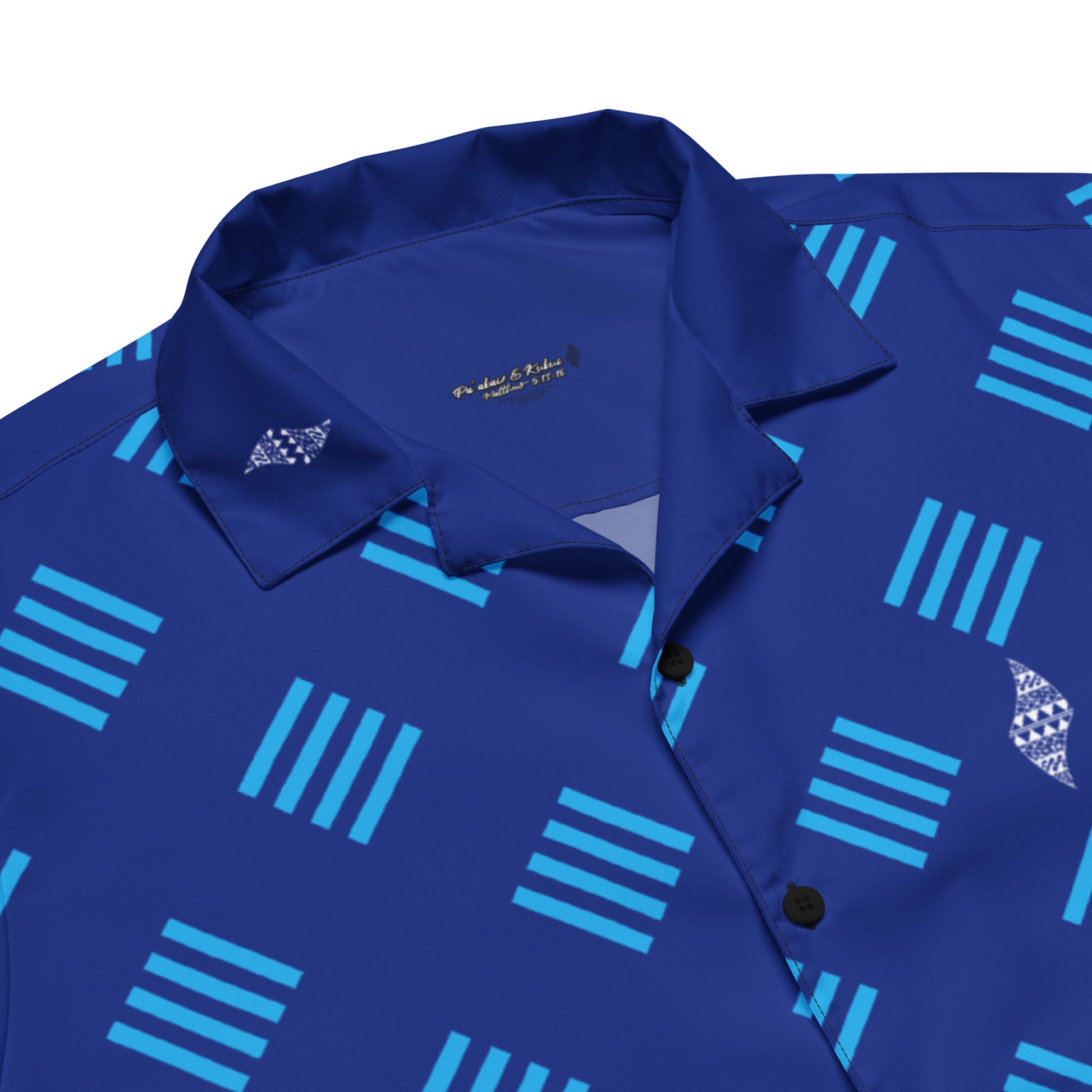 Nā Kaha Uliuli - button up shirt Button Up Polo Pa'akai & Kukui