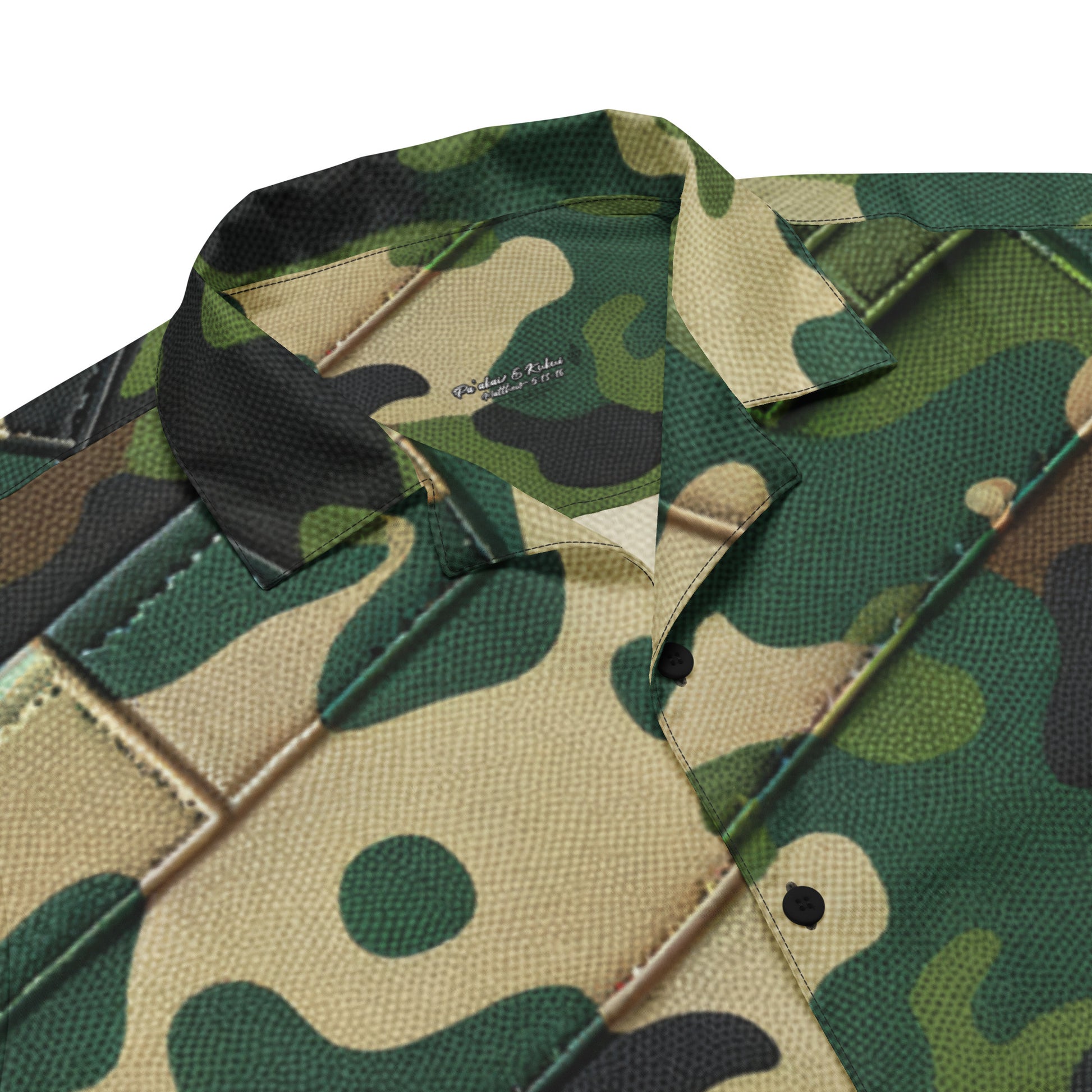 Koa Camo button up shirt Button Up Polo Pa'akai & Kukui