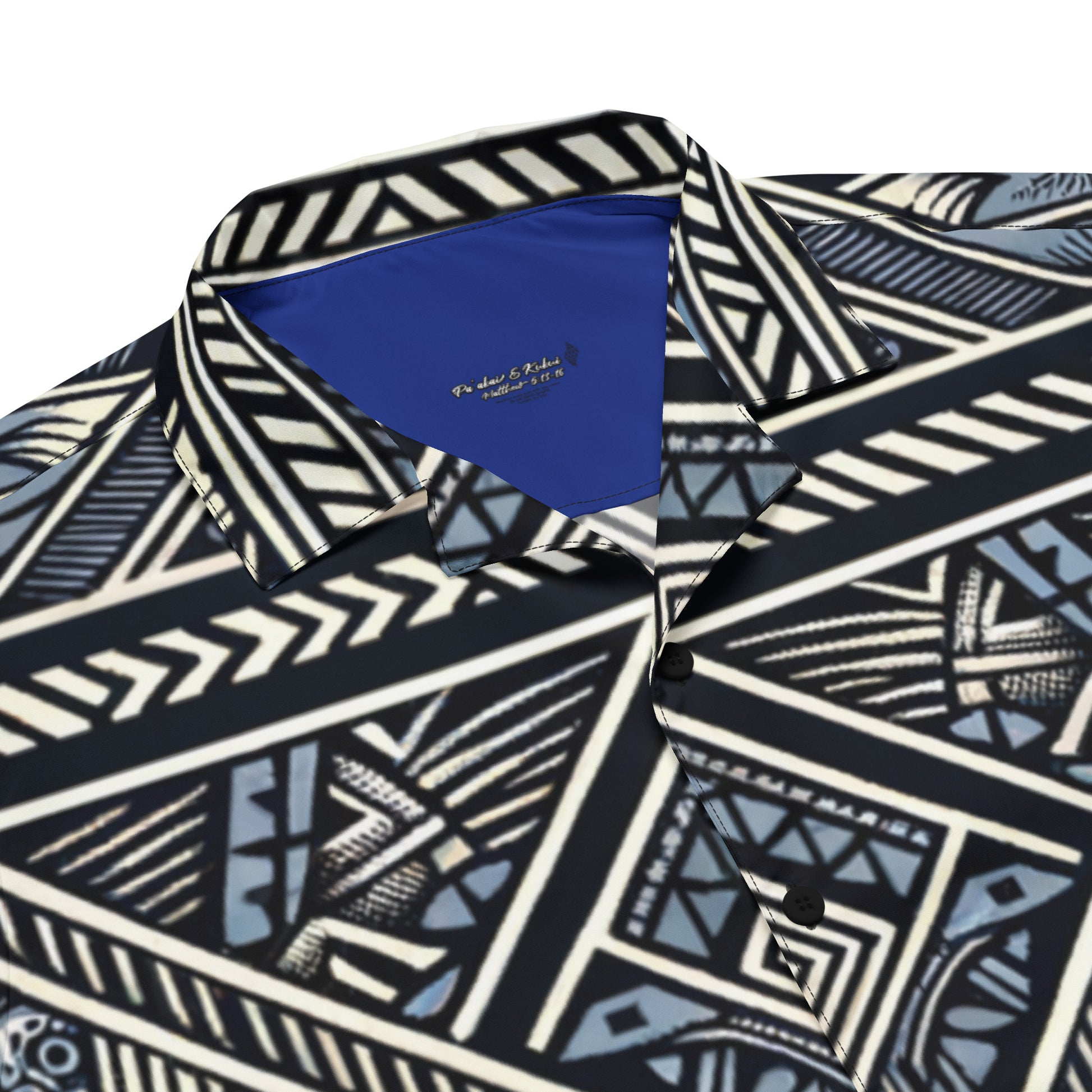 Koa Camo Tribal Button Up Shirt Button Up Polo Pa'akai & Kukui