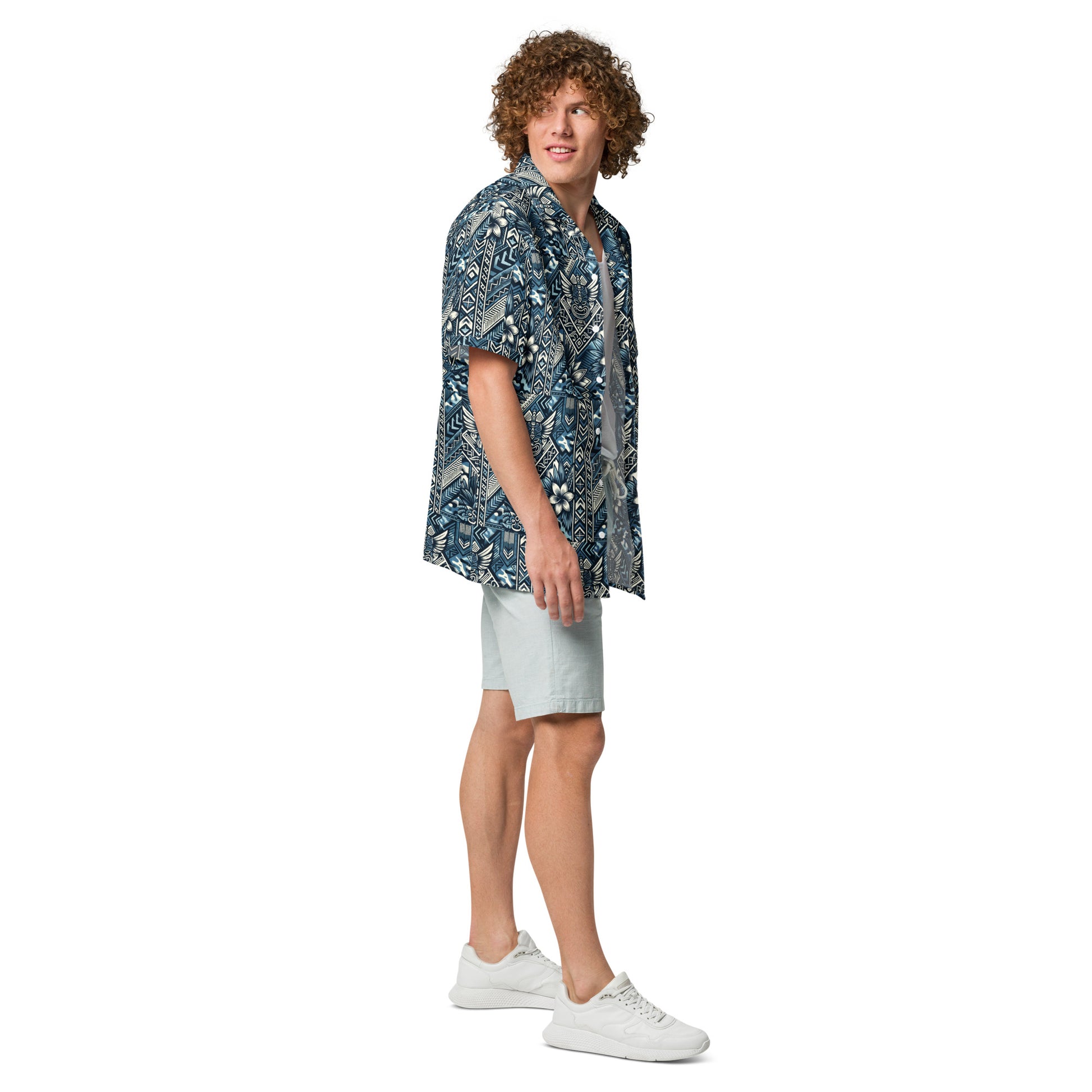 Koa Camo button up shirt Button Up Polo Pa'akai & Kukui