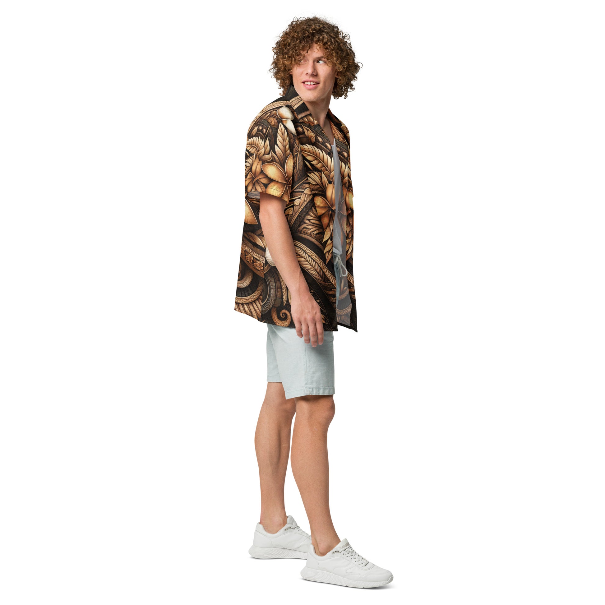 Kūpa'a button up shirt Button Up Polo Pa'akai & Kukui