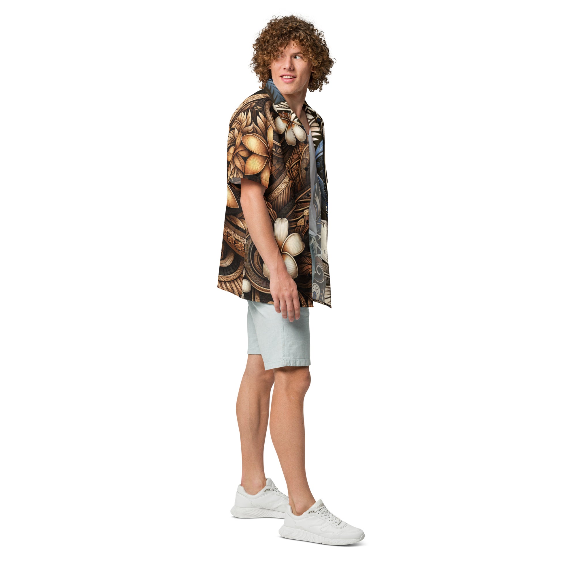 Ka pale o nā koa button up shirt Button Up Polo Pa'akai & Kukui