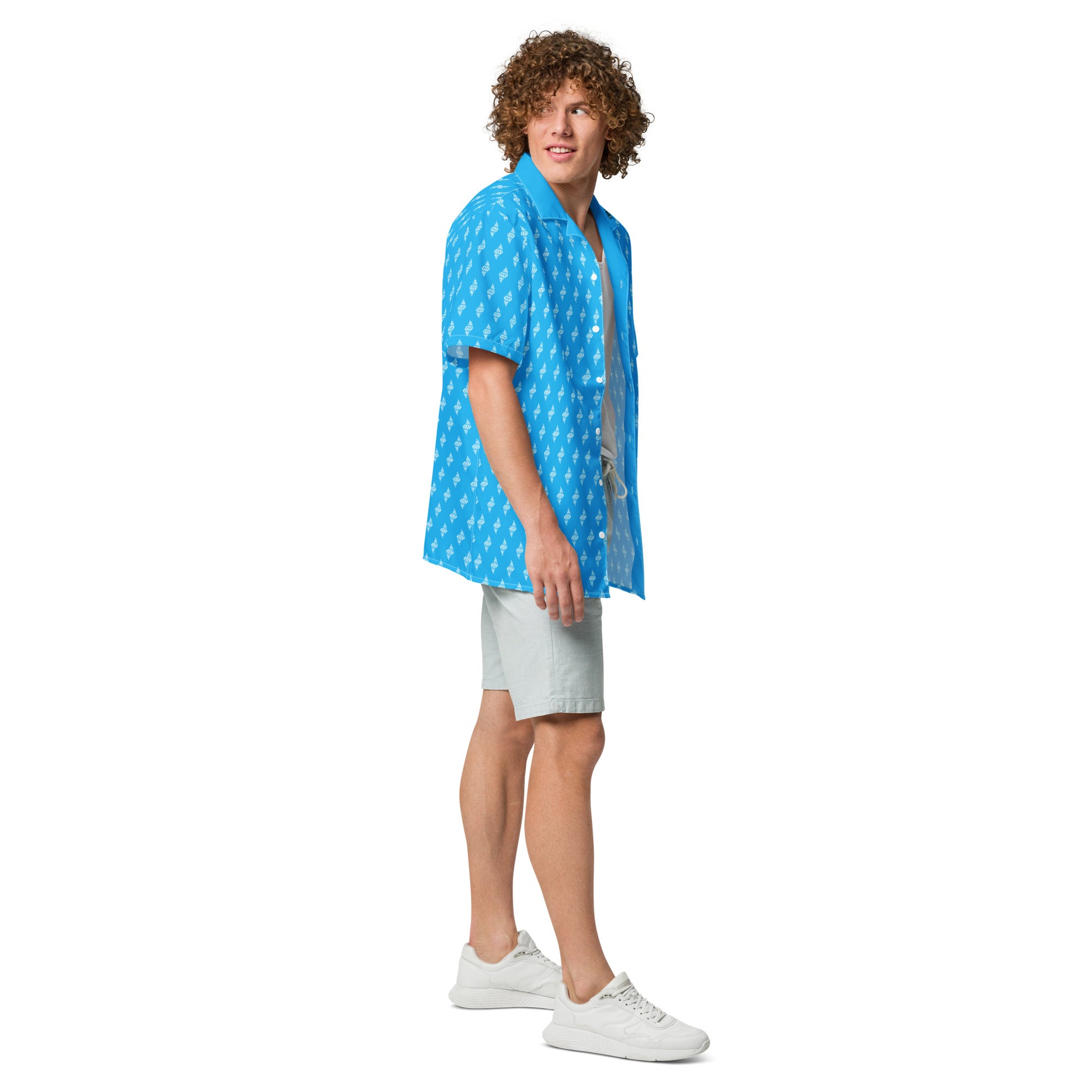 Kānāwai Uliuli button up shirt Button Up Polo Pa'akai & Kukui