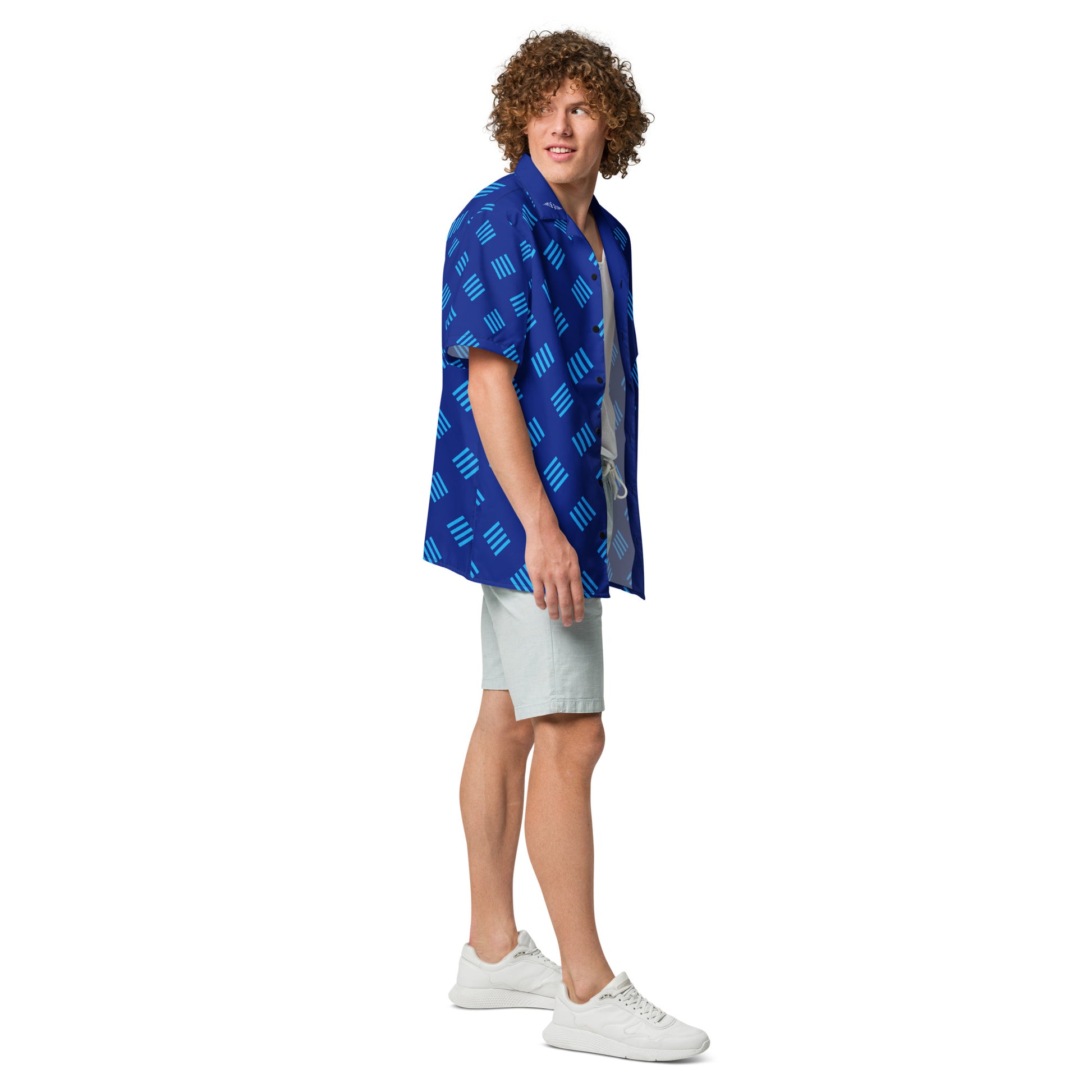 Nā Kaha Uliuli - button up shirt Button Up Polo Pa'akai & Kukui