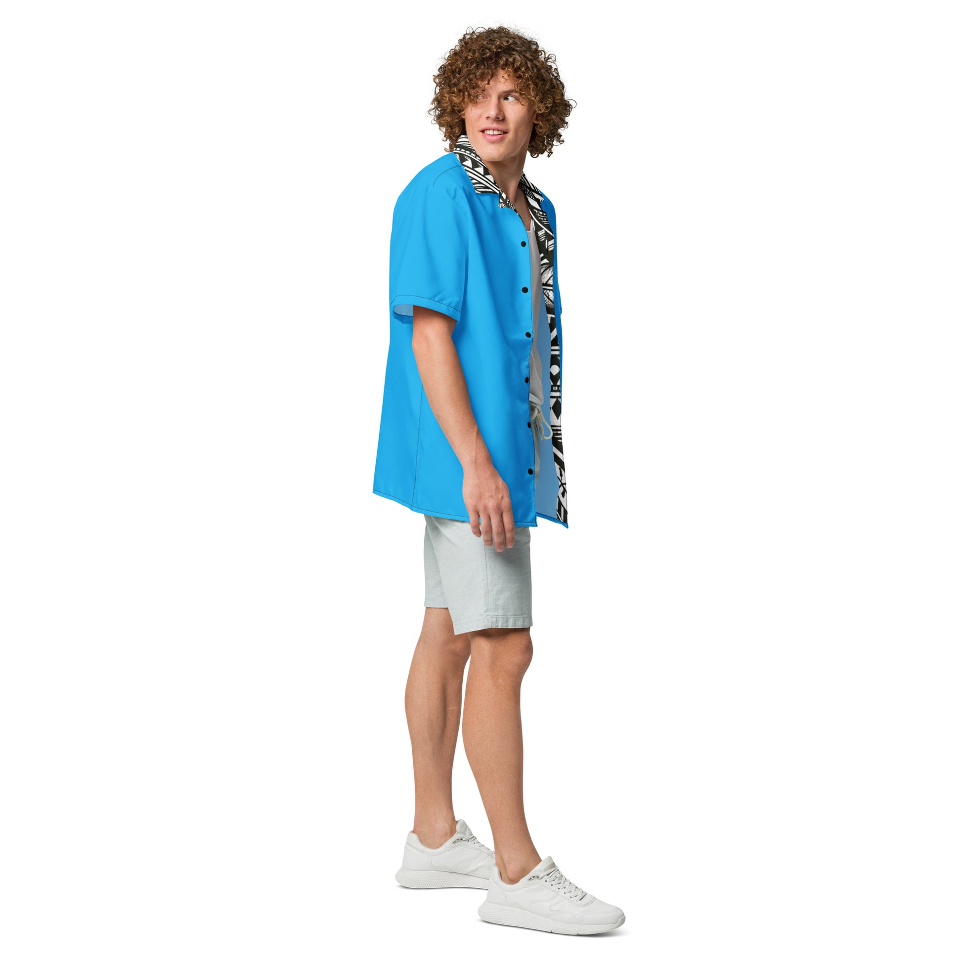 Koa Uliuli button up shirt Button Up Polo Pa'akai & Kukui