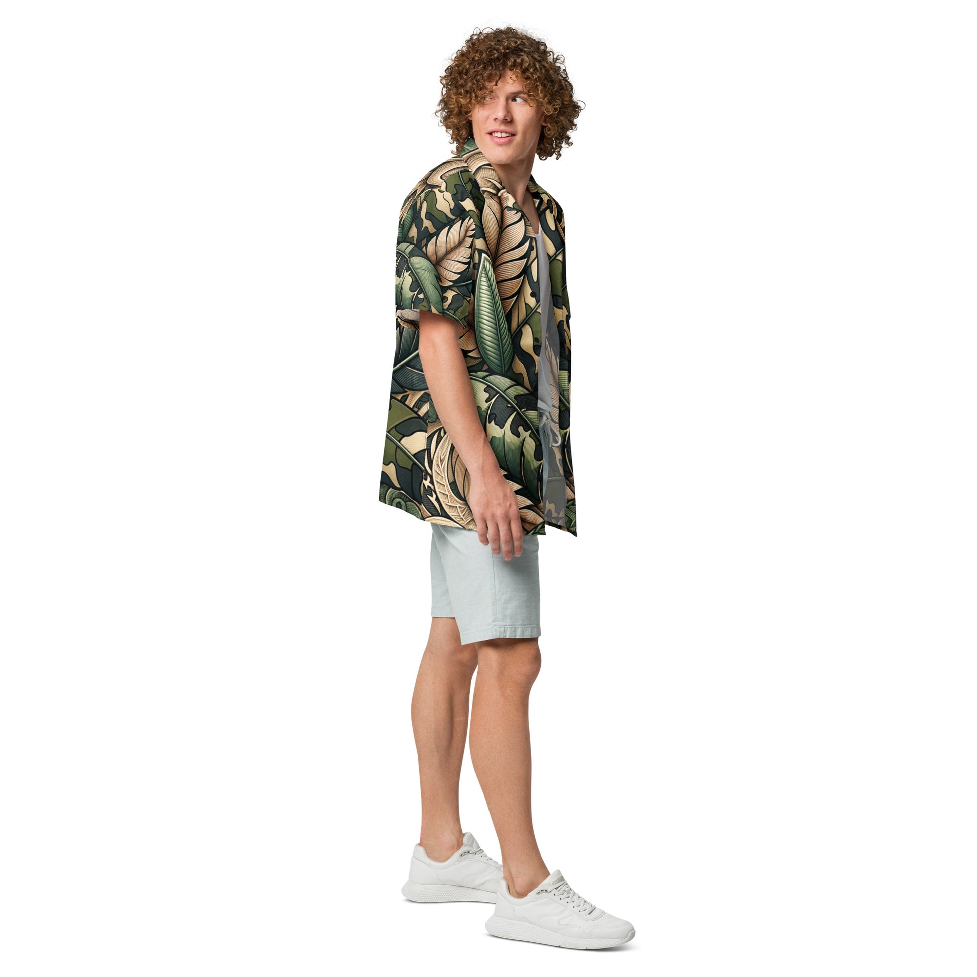 Palai Koa Button Up Shirt Button Up Polo Pa'akai & Kukui