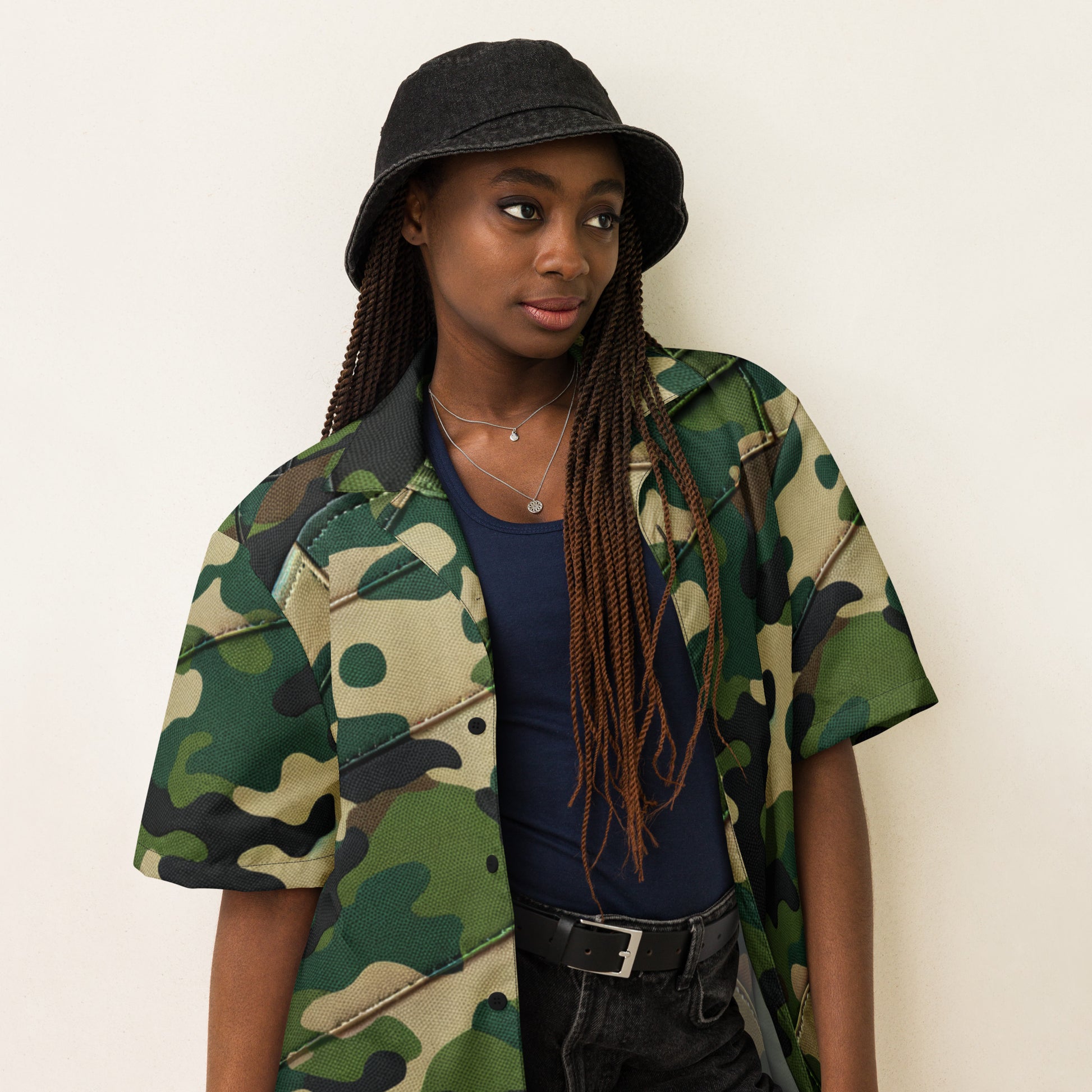 Koa Camo button up shirt Button Up Polo Pa'akai & Kukui