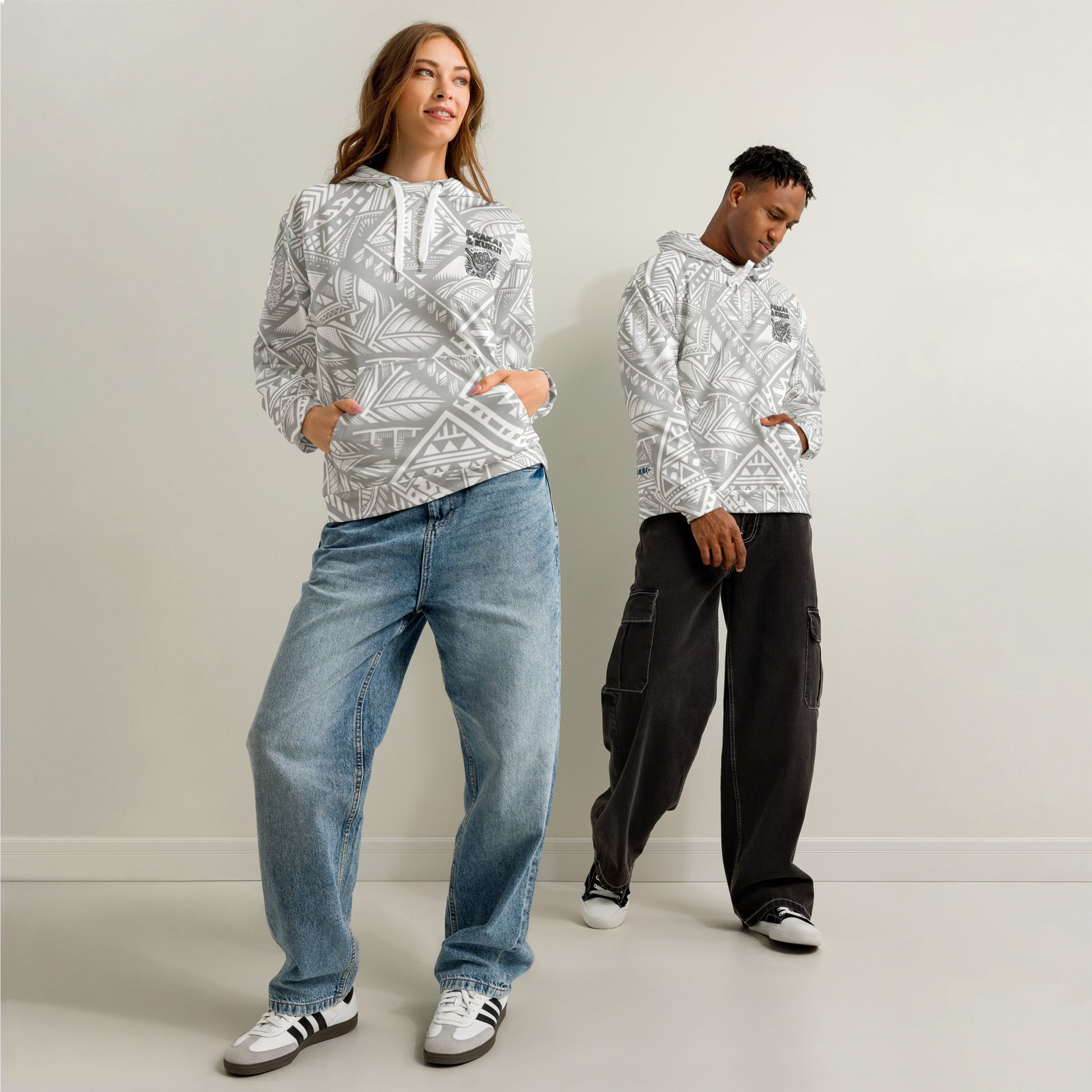 Tribal Shaka Unisex cotton hoodie Pullover Hoodie Pa'akai & Kukui