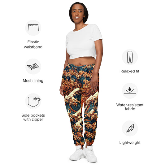 Japanese Wave Art Track Pants