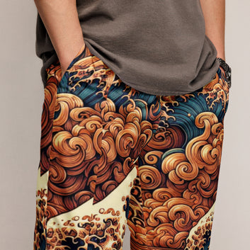 Japanese Wave Art Track Pants