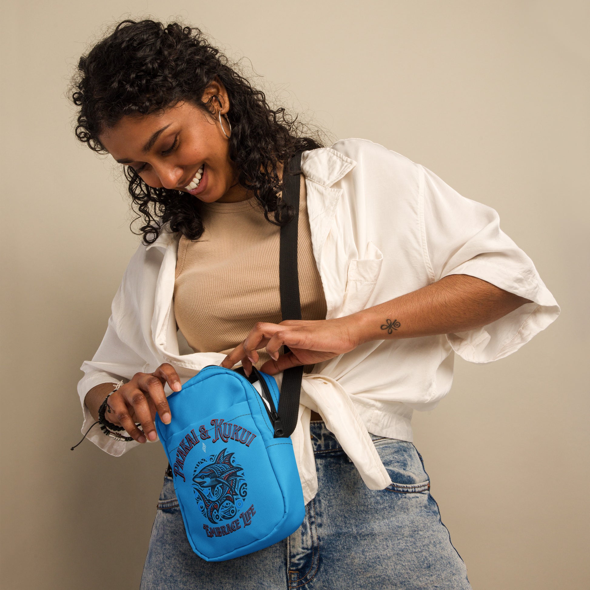 Tribal Shark Utility crossbody bag Crossbody Bag Pa'akai & Kukui