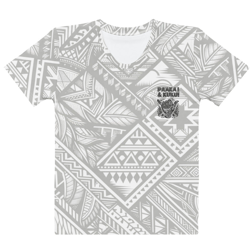 Tribal Shaka Women’s cotton crew neck t-shirt T-shirt Pa'akai & Kukui