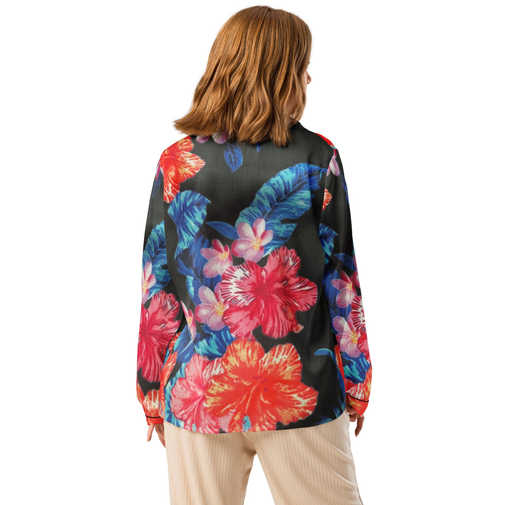 Ho'ōla (To Give Life, To Heal, To Revive) Women’s floral long sleeve pajama top Women's long sleeve pajama top Pa'akai & Kukui