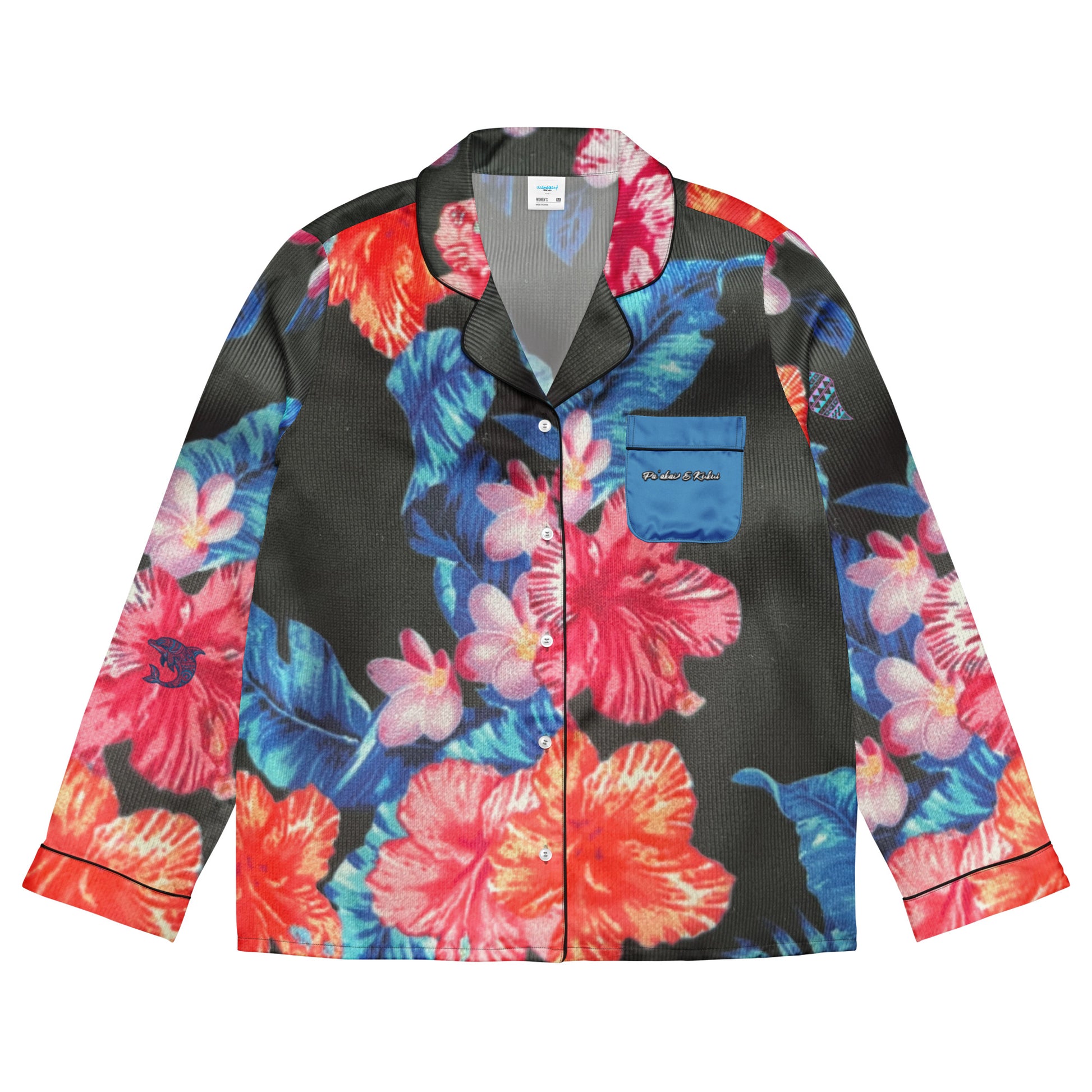 Ho'ōla (To Give Life, To Heal, To Revive) Women’s floral long sleeve pajama top Women's long sleeve pajama top Pa'akai & Kukui