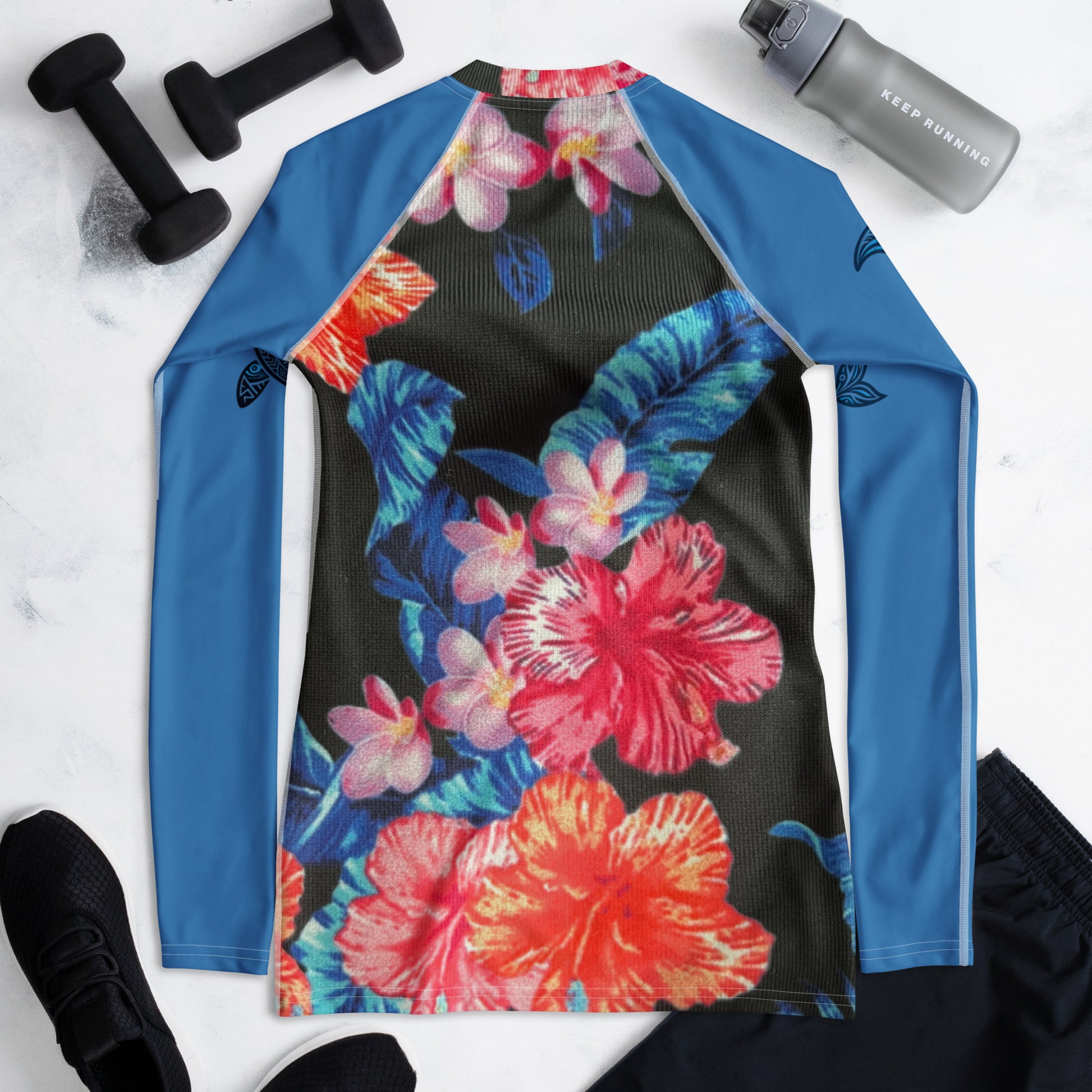 Ho'ōla (To Give Life, To Heal, To Revive) Women's Floral Rash Guard Women's Rash Guard Pa'akai & Kukui