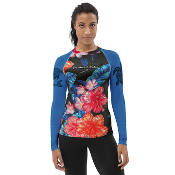 Ho'ōla (To Give Life, To Heal, To Revive) Women's Floral Rash Guard Women's Rash Guard Pa'akai & Kukui XS