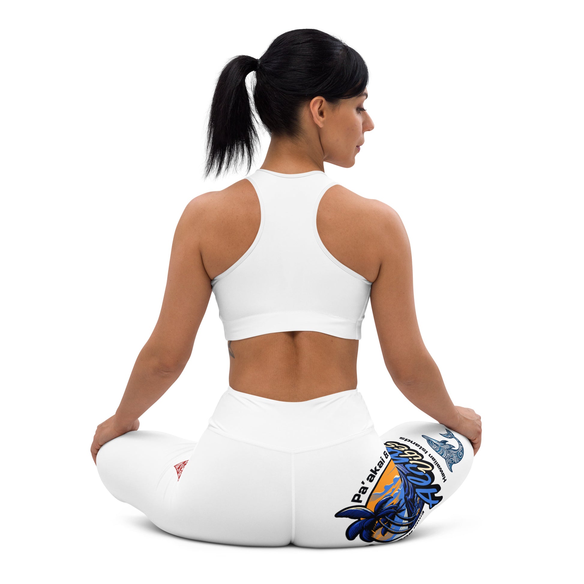 Aloha Vibes (Blue) Yoga Leggings Yoga Leggings Pa'akai & Kukui