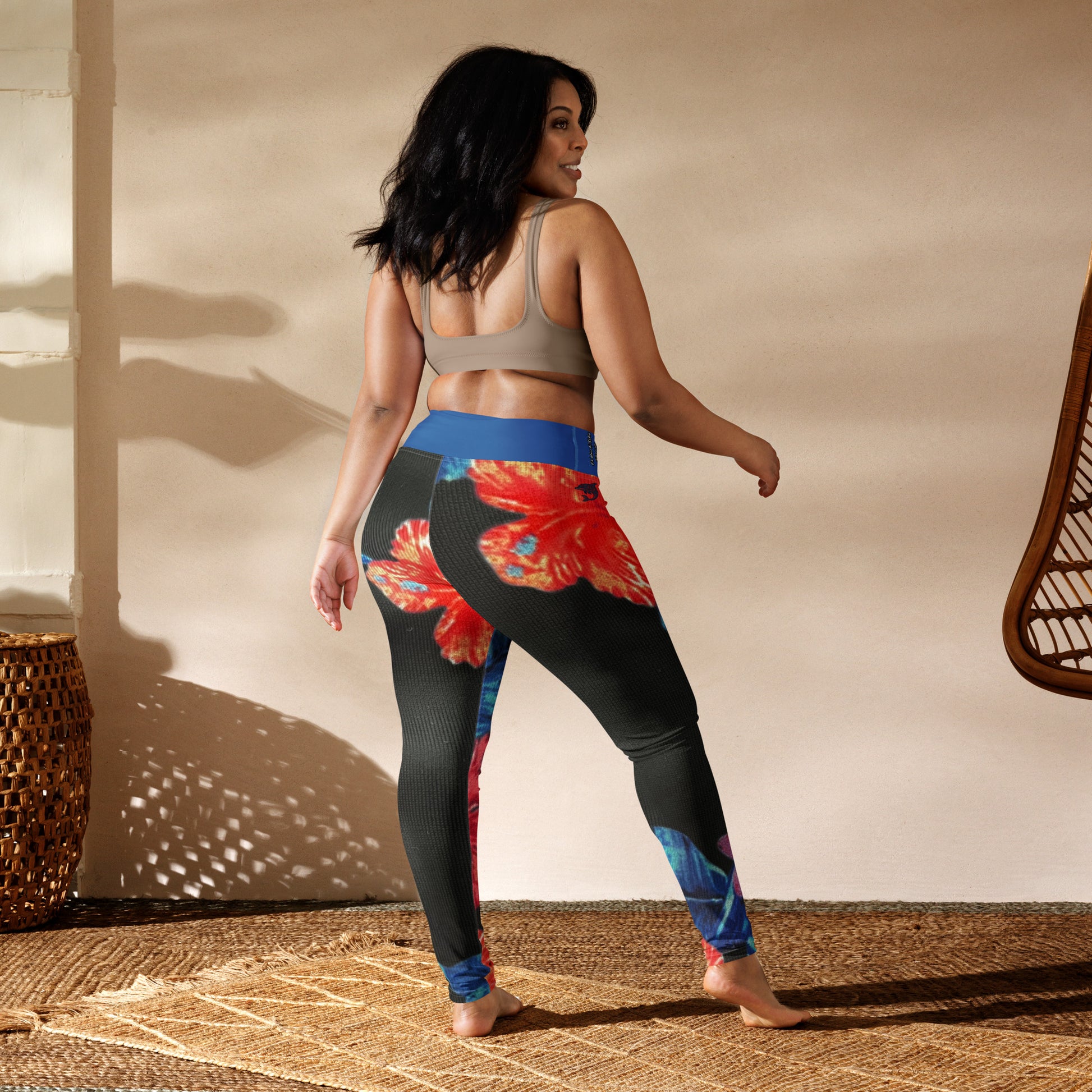 Ho'ōla (To Give Life, To Heal, To Revive) Floral Yoga Leggings Yoga Leggings Pa'akai & Kukui