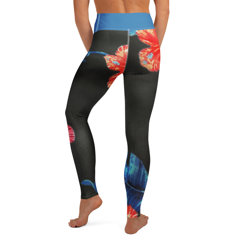 Ho'ōla (To Give Life, To Heal, To Revive) Floral Yoga Leggings Yoga Leggings Pa'akai & Kukui