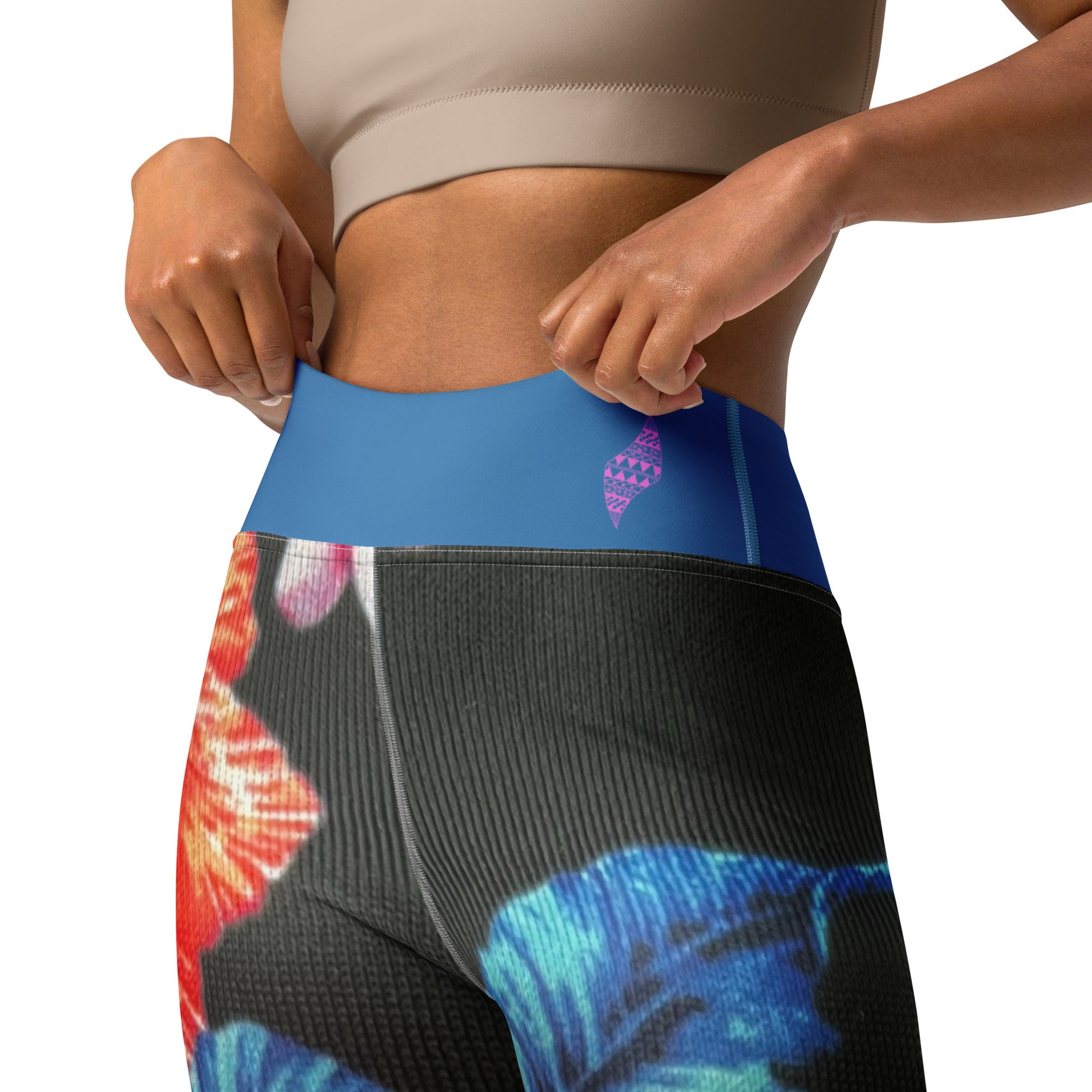 Ho'ōla (To Give Life, To Heal, To Revive) Floral Yoga Leggings Yoga Leggings Pa'akai & Kukui