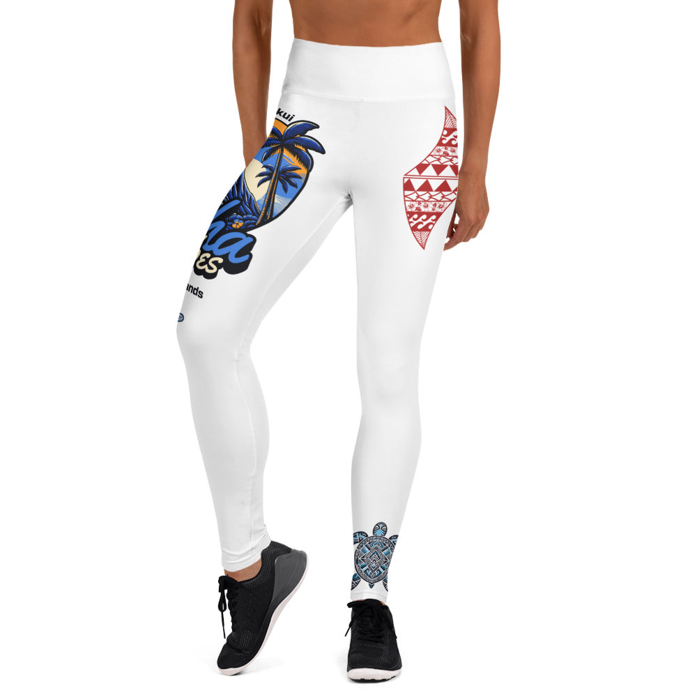 Aloha Vibes (Blue) Yoga Leggings Yoga Leggings Pa'akai & Kukui XS