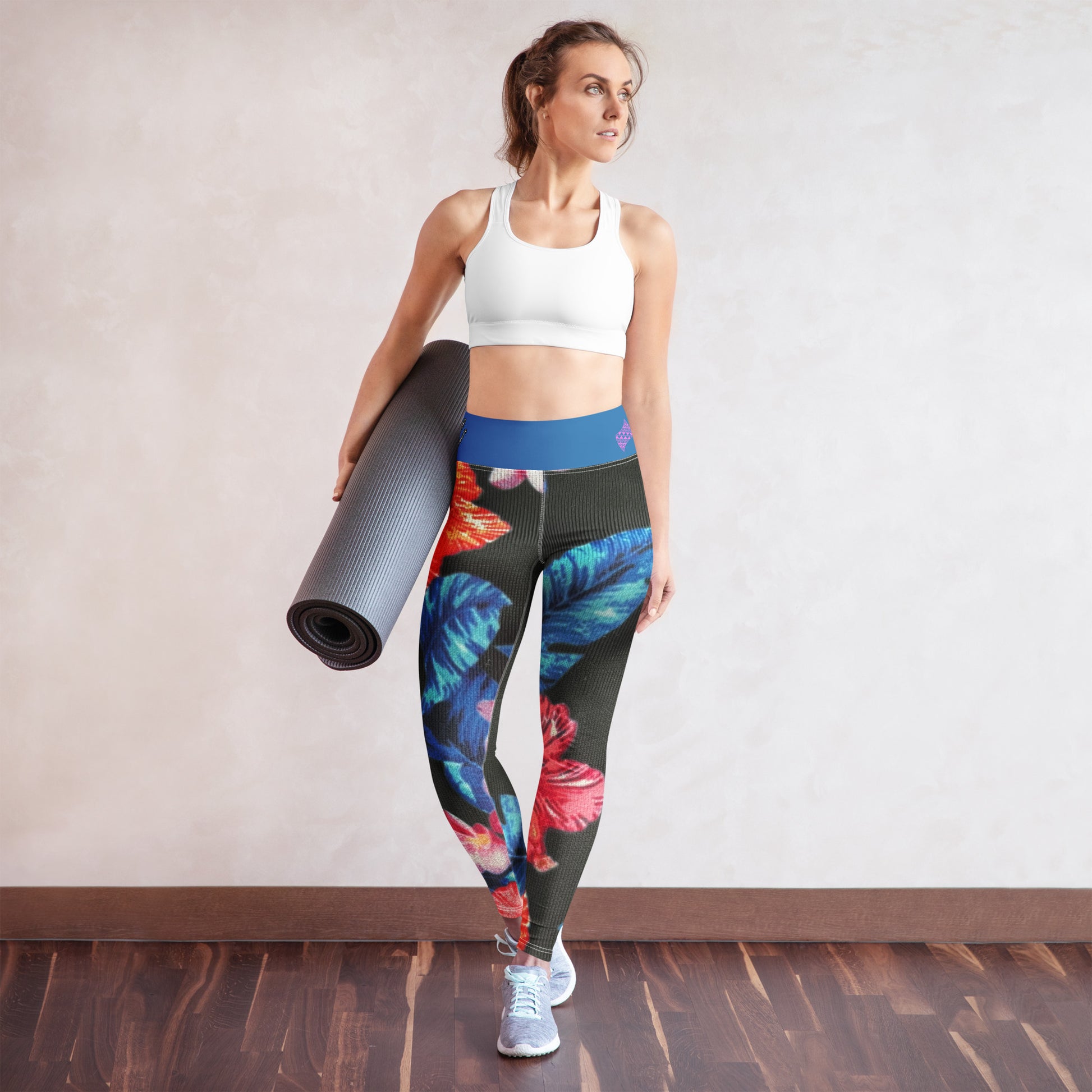 Ho'ōla (To Give Life, To Heal, To Revive) Floral Yoga Leggings Yoga Leggings Pa'akai & Kukui