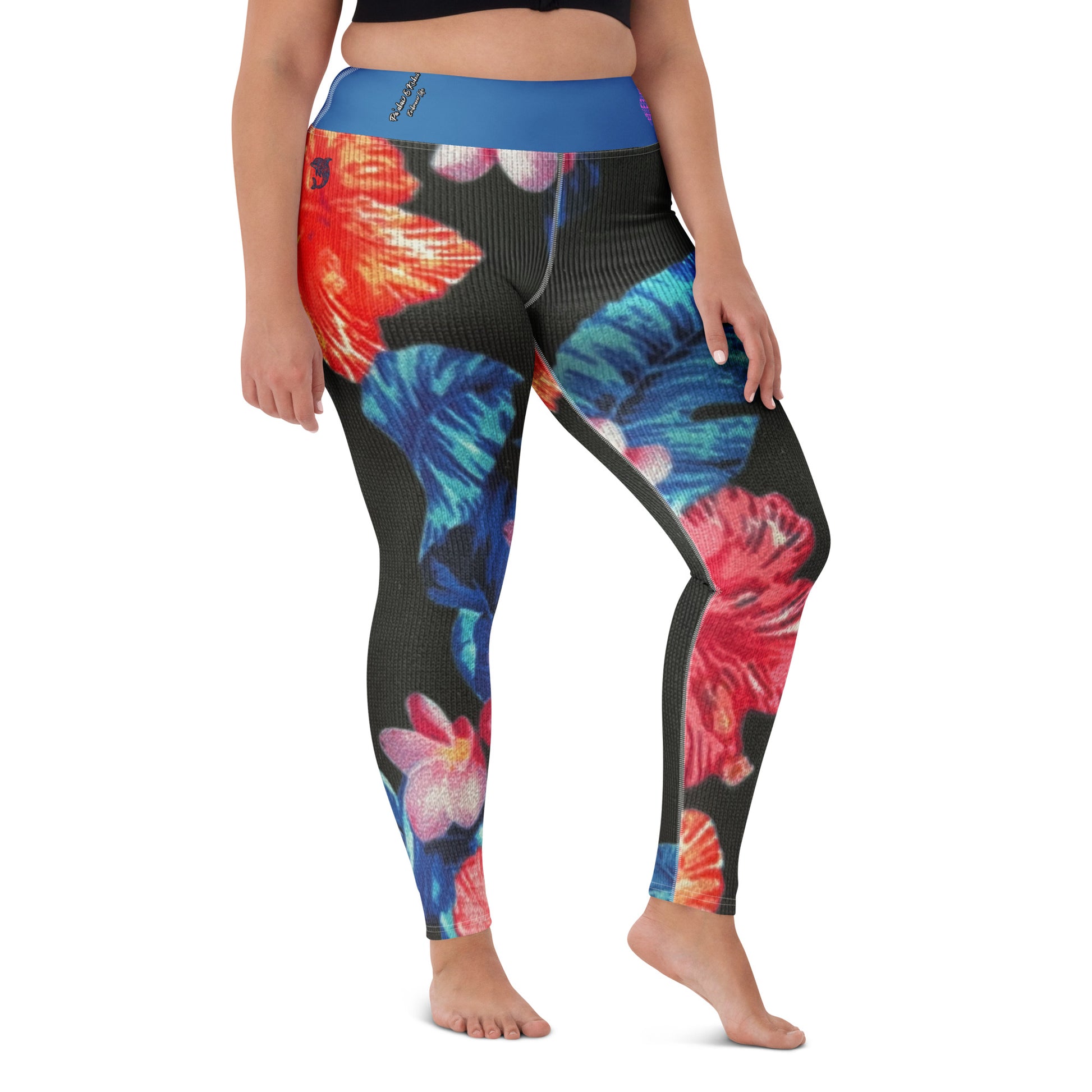 Ho'ōla (To Give Life, To Heal, To Revive) Floral Yoga Leggings Yoga Leggings Pa'akai & Kukui