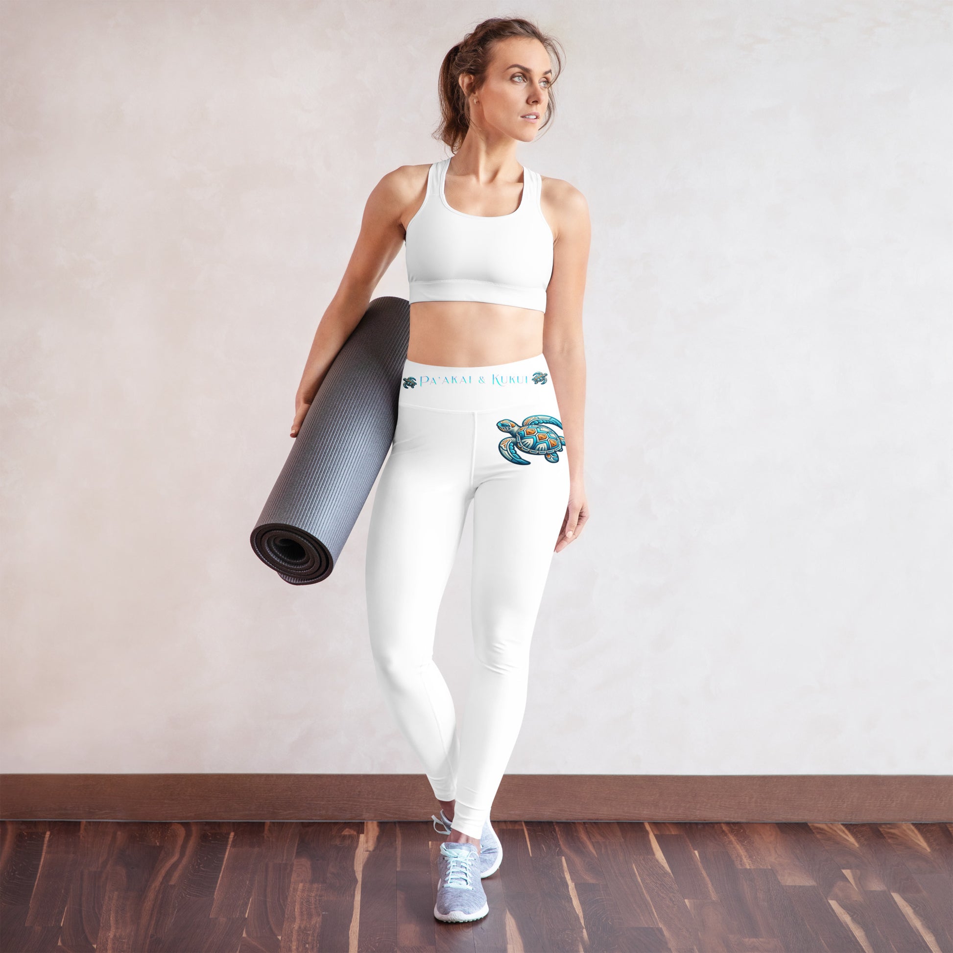 Tribal Sea Turtle Yoga Leggings Yoga Leggings Pa'akai & Kukui