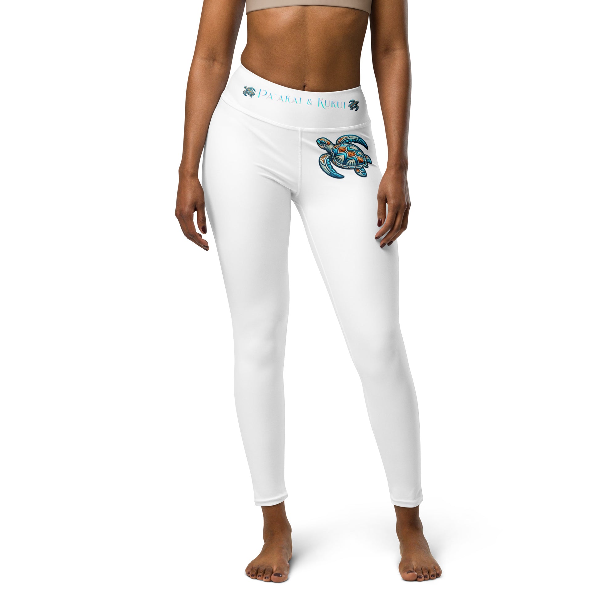 Tribal Sea Turtle Yoga Leggings Yoga Leggings Pa'akai & Kukui