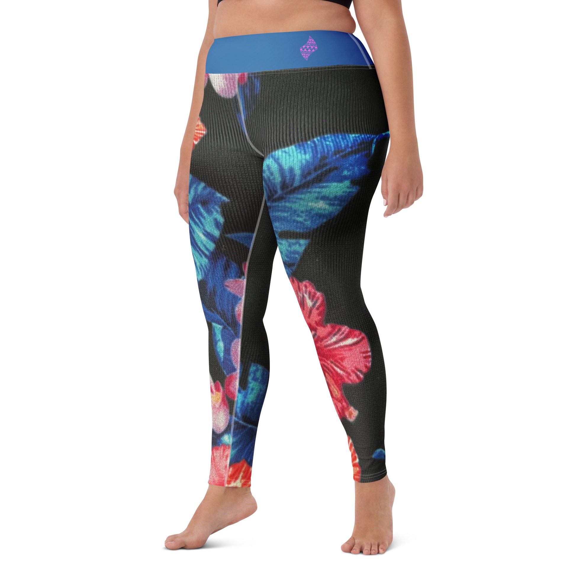 Ho'ōla (To Give Life, To Heal, To Revive) Floral Yoga Leggings Yoga Leggings Pa'akai & Kukui