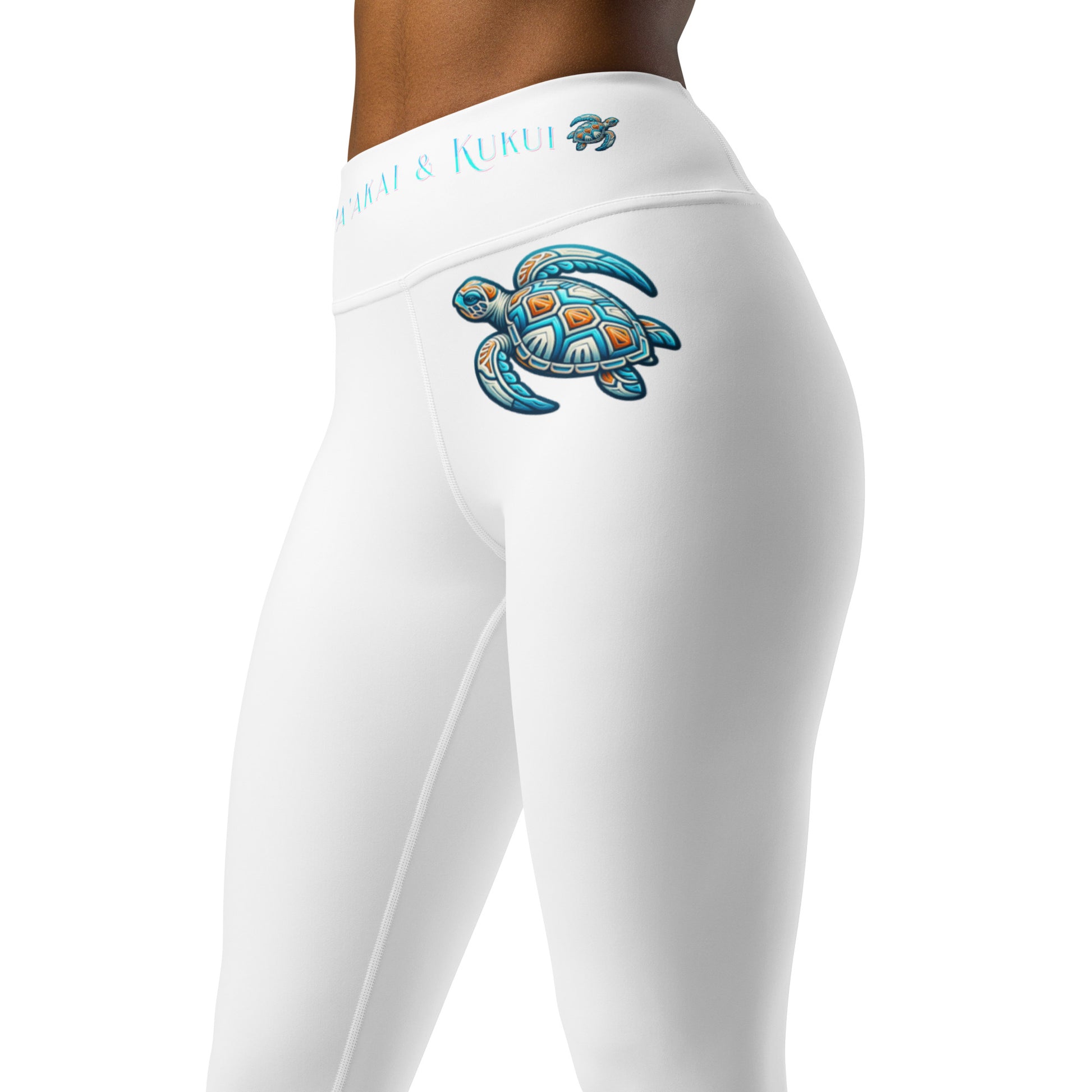 Tribal Sea Turtle Yoga Leggings Yoga Leggings Pa'akai & Kukui