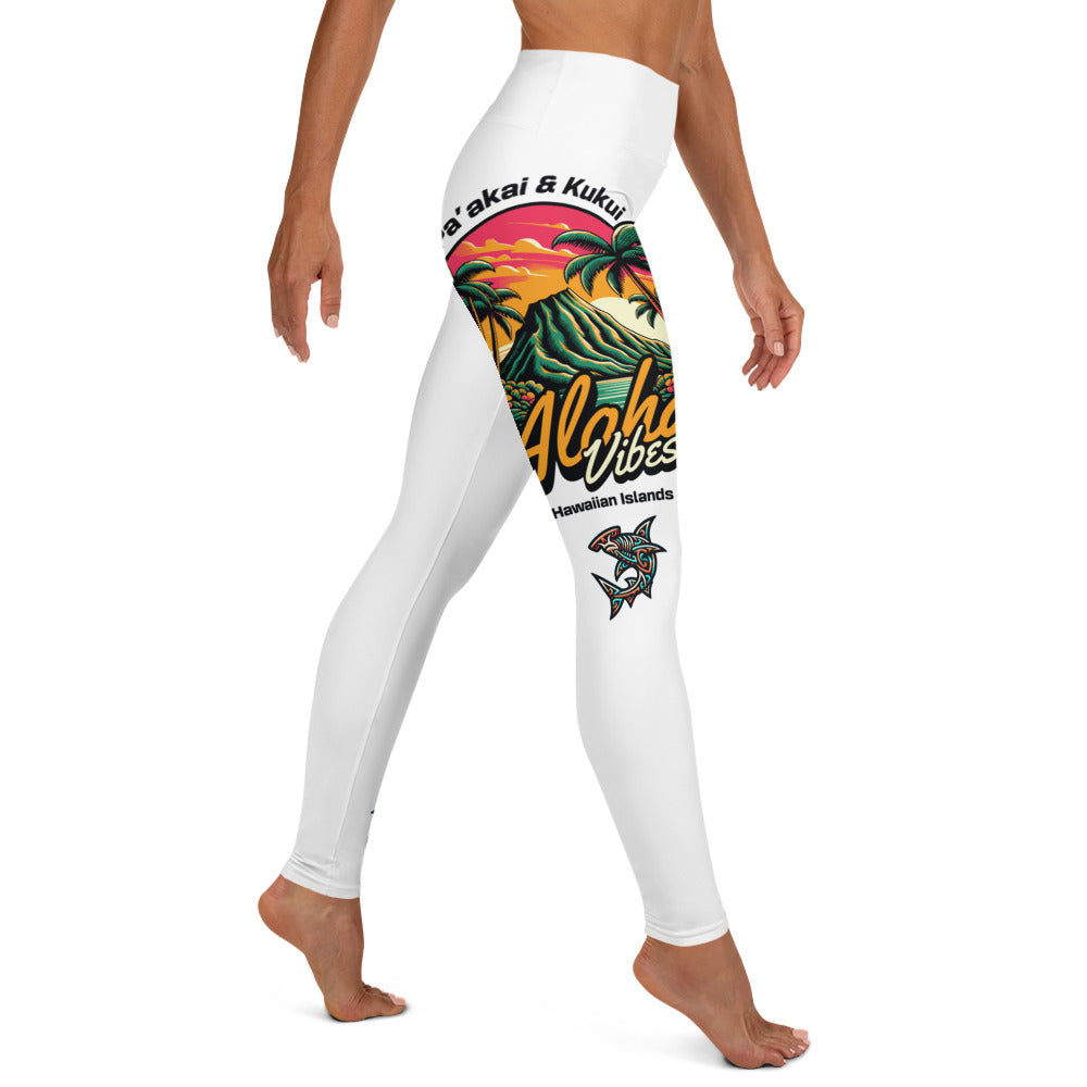 Aloha Vibes Yoga Leggings Yoga Leggings Pa'akai & Kukui