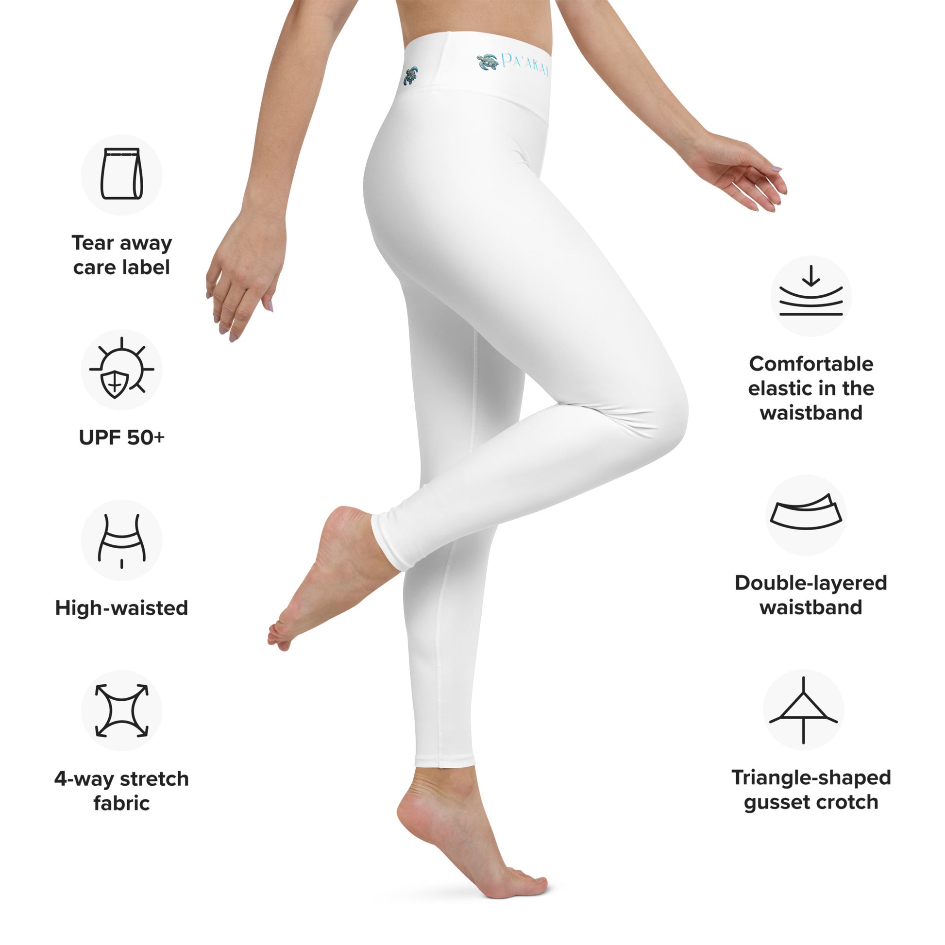 Tribal Sea Turtle Yoga Leggings Yoga Leggings Pa'akai & Kukui