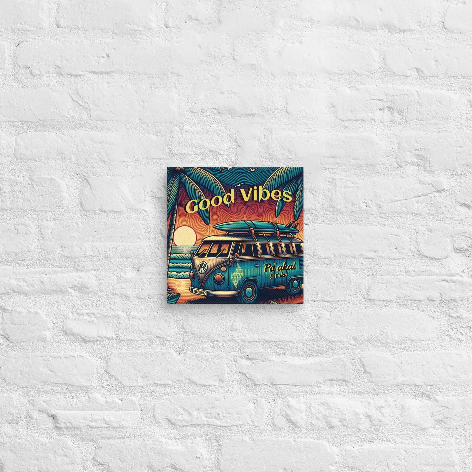 VW Good Vibes Canvas Canvas Pa'akai & Kukui 10″×10″