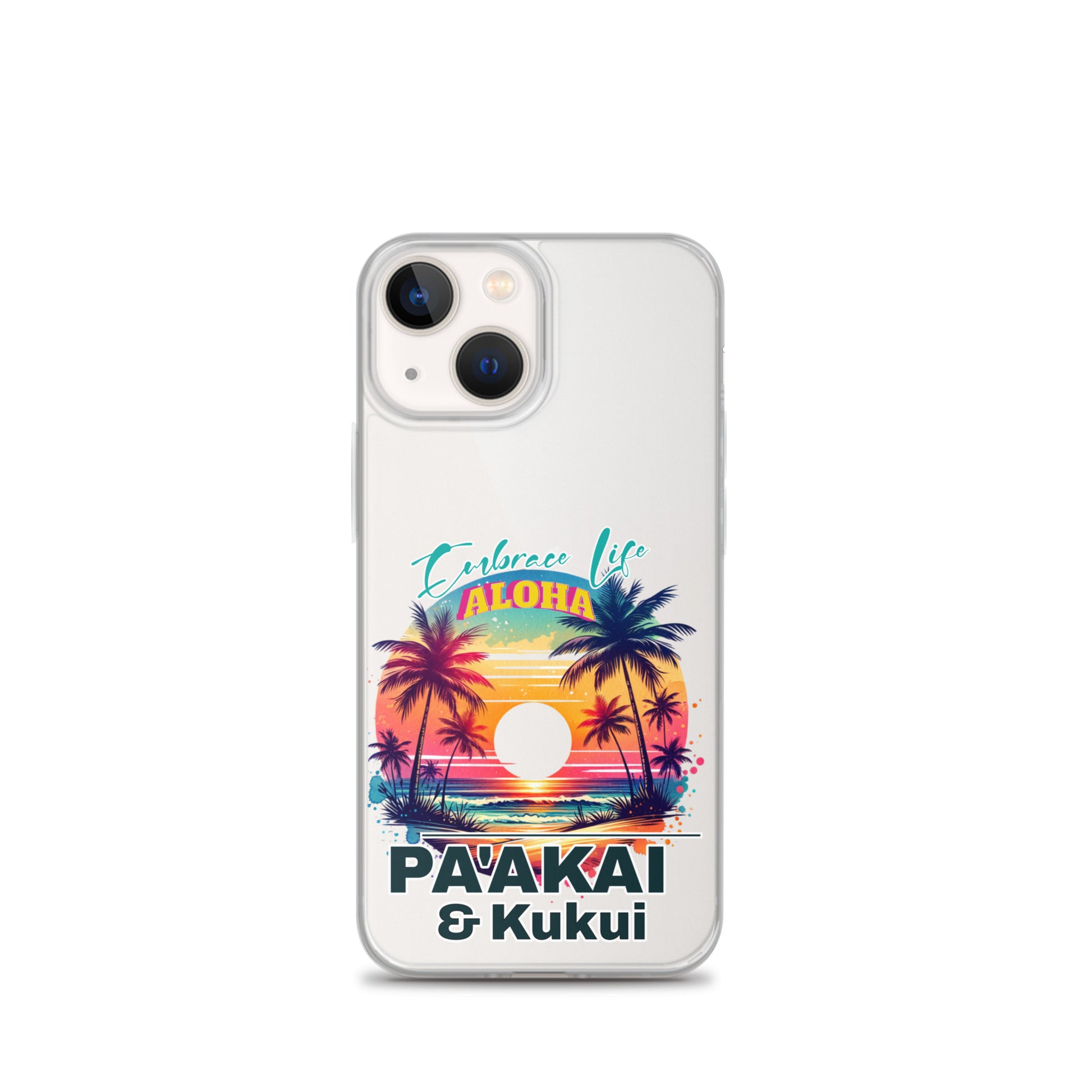 Aloha Style Clear Case for iPhone® iPhone Case Pa'akai & Kukui iPhone 13 mini