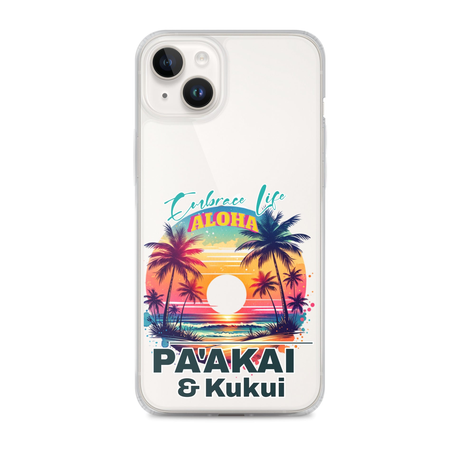 Aloha Style Clear Case for iPhone® iPhone Case Pa'akai & Kukui iPhone 14 Plus