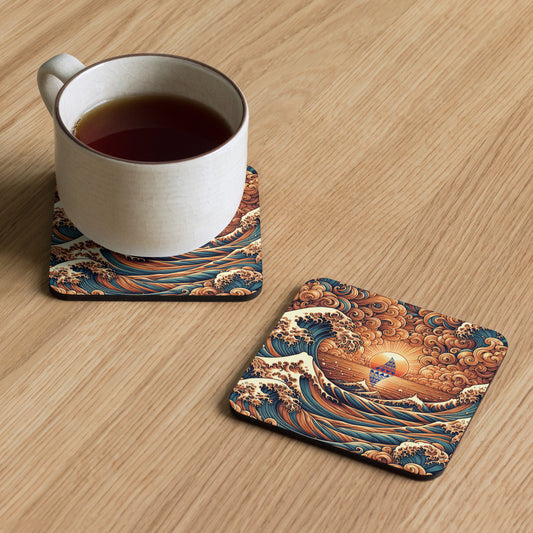 Japanese Wave Art coaster