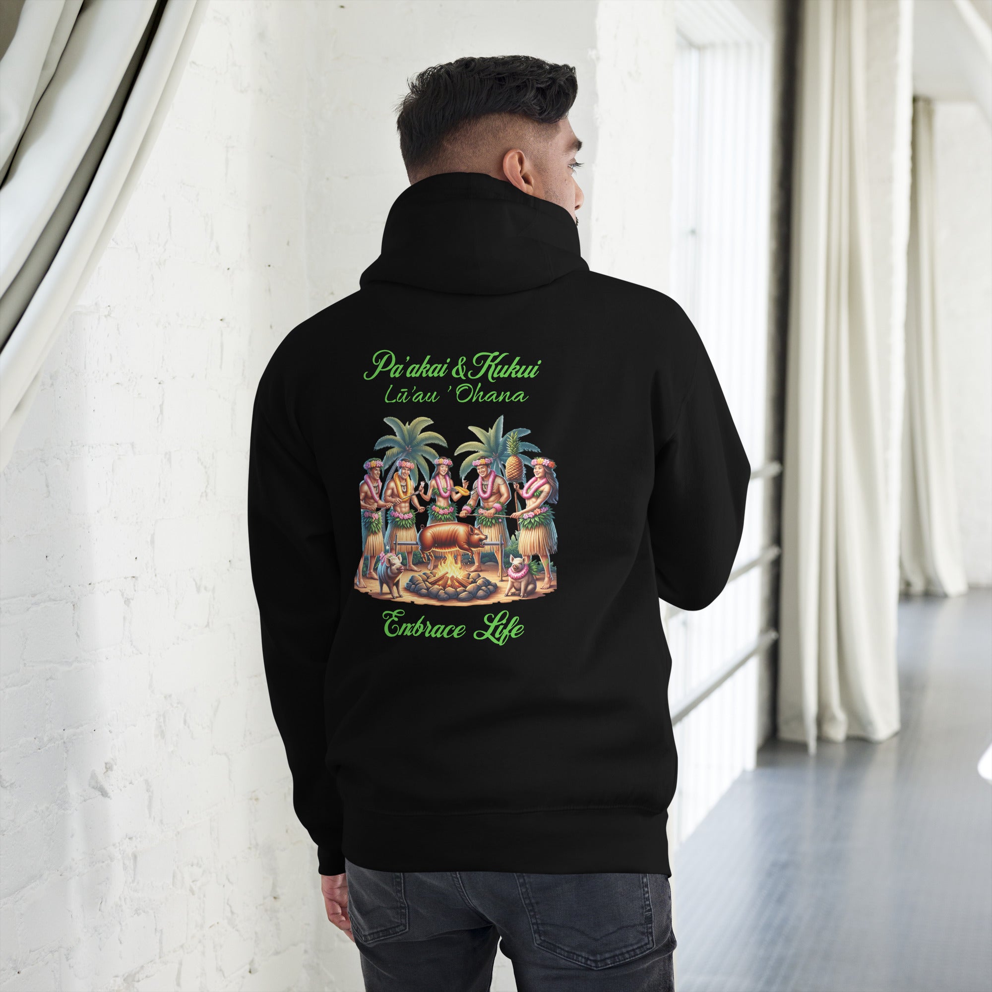 Pa'akai & Kukui Lū'au 'Ohana Hoodie Pa'akai & Kukui Black S