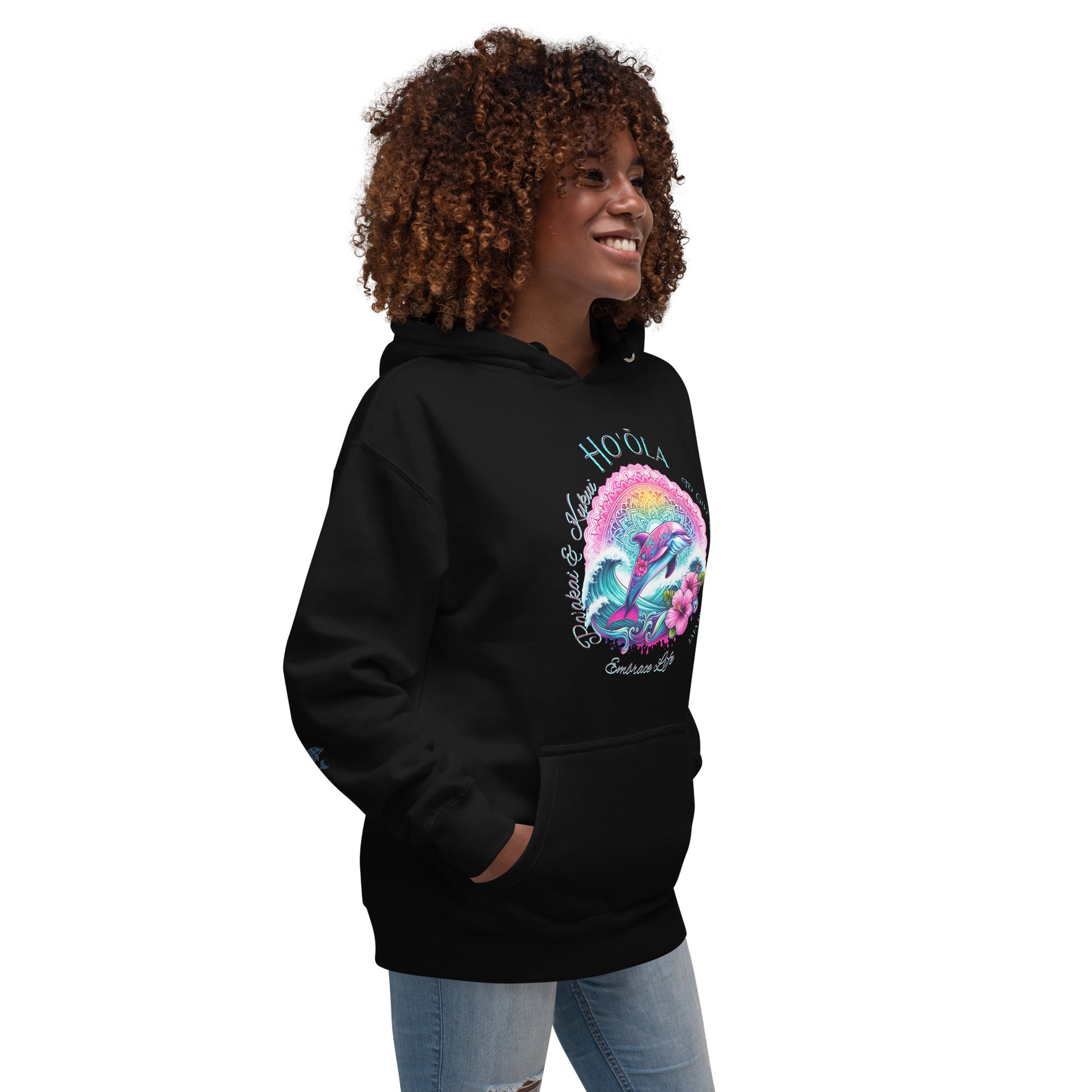 Nāia ʻUhane Hoodie Pullover Hoodie Pa'akai & Kukui