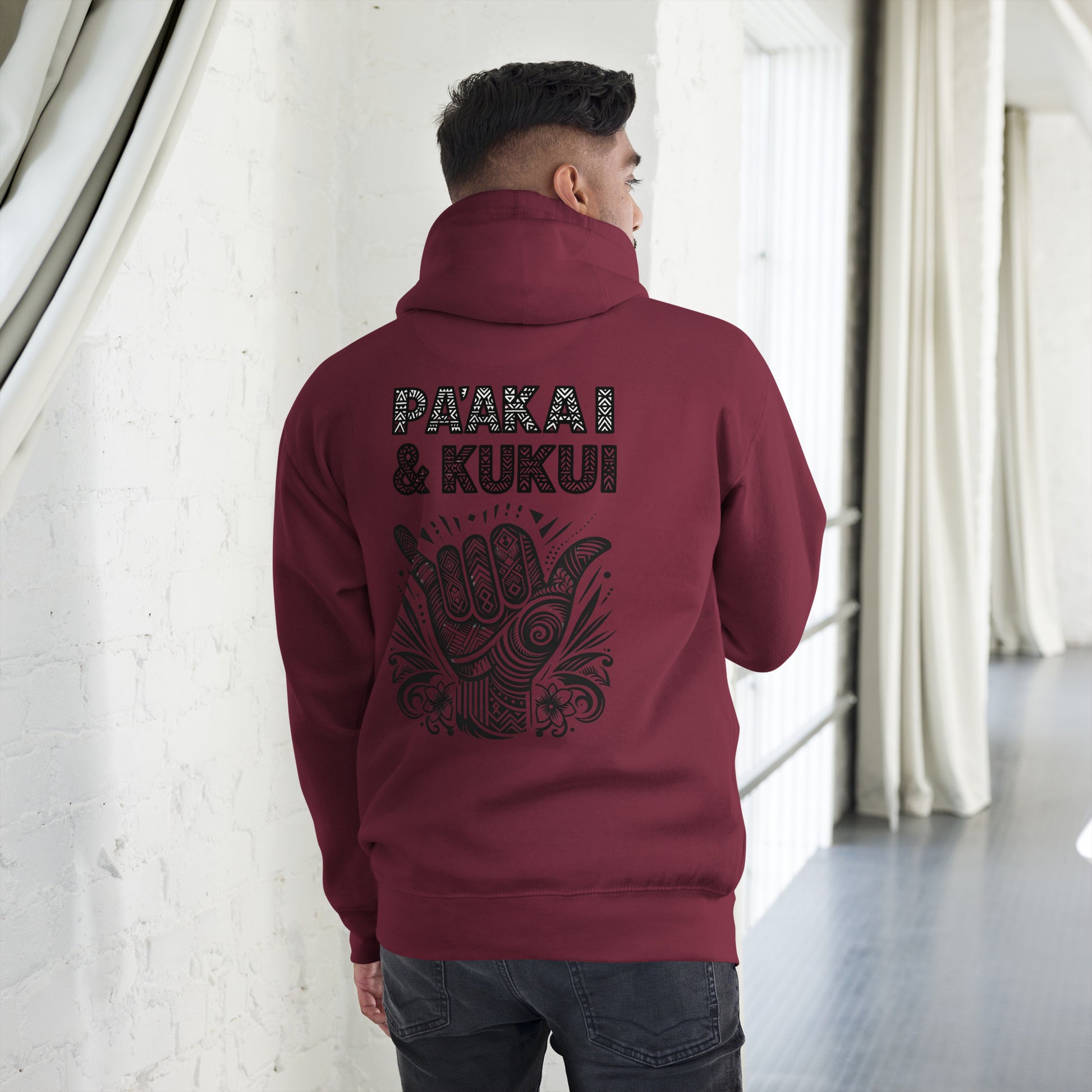 Tribal Shaka Hoodie Pullover Hoodie Pa'akai & Kukui