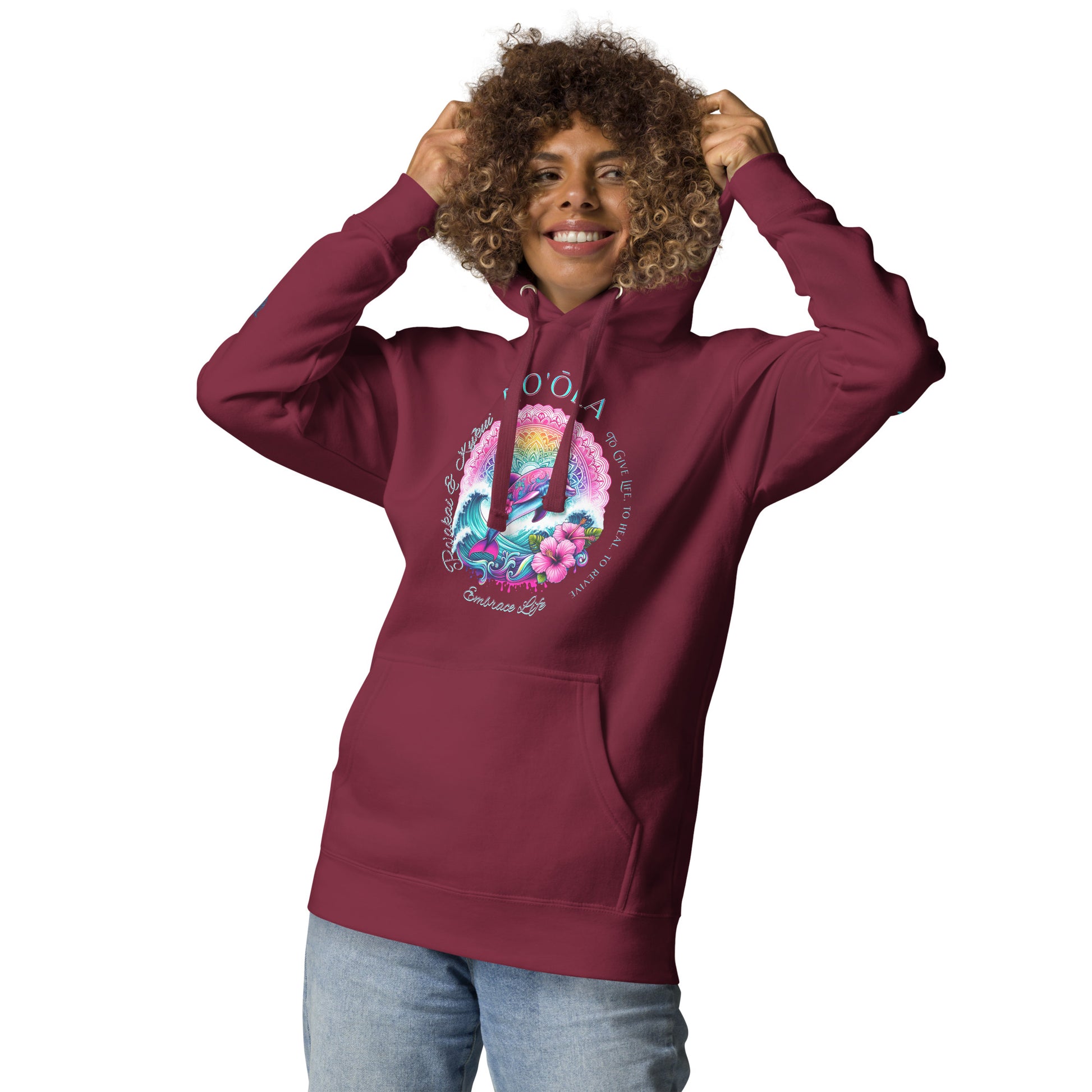 Nāia ʻUhane Hoodie Pullover Hoodie Pa'akai & Kukui