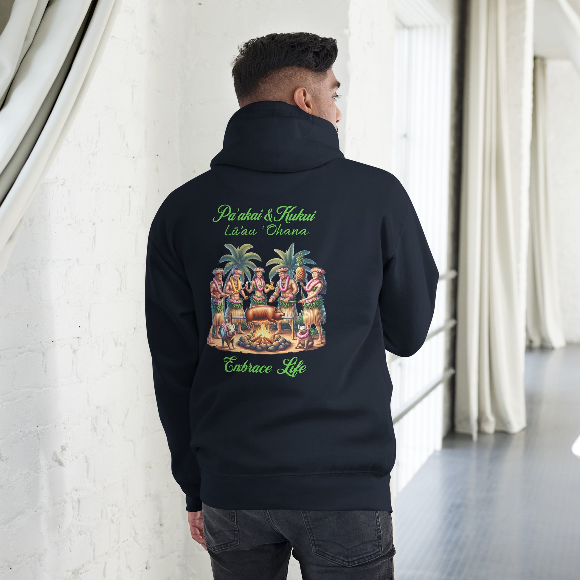 Pa'akai & Kukui Lū'au 'Ohana Hoodie Pa'akai & Kukui Navy Blazer S