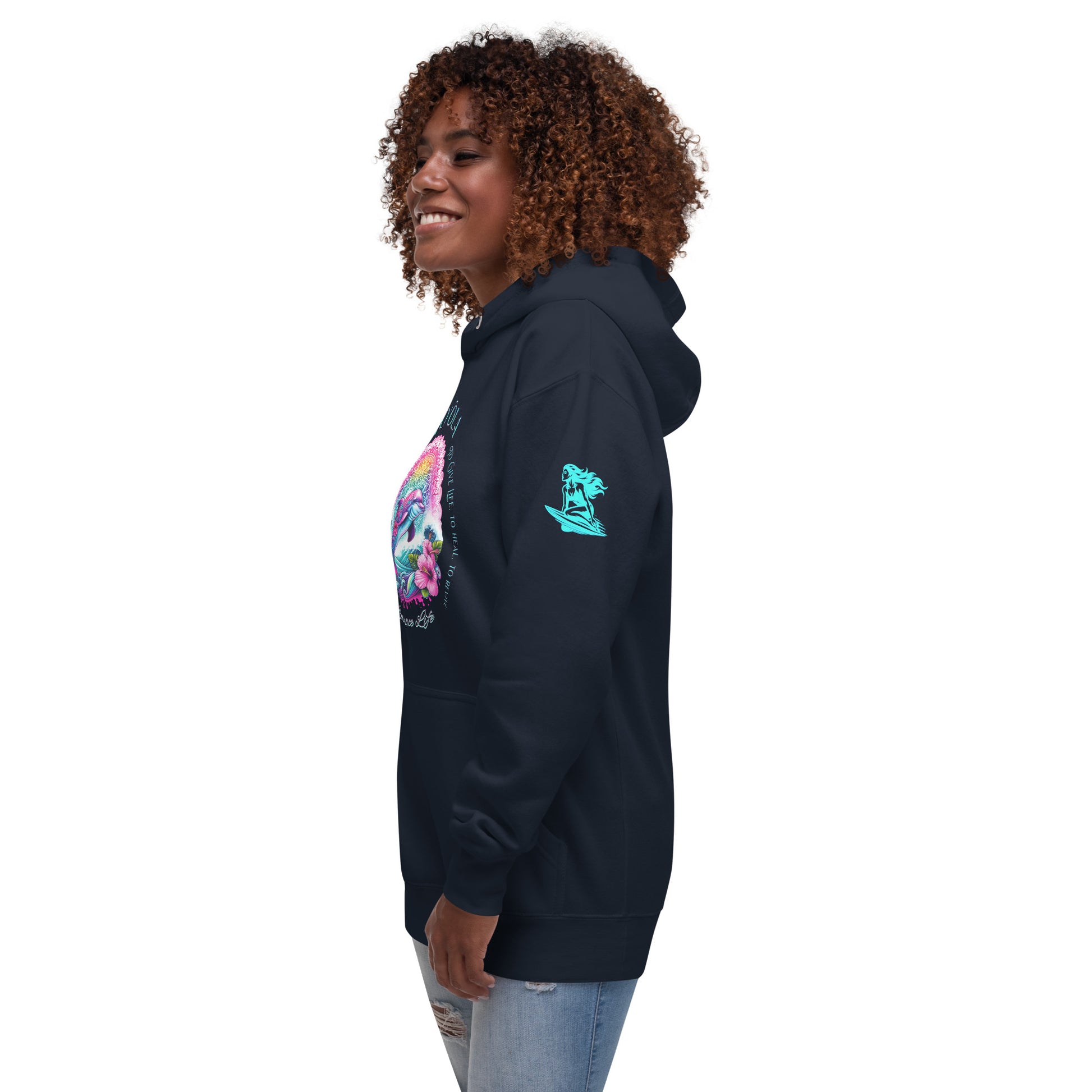 Nāia ʻUhane Hoodie Pullover Hoodie Pa'akai & Kukui