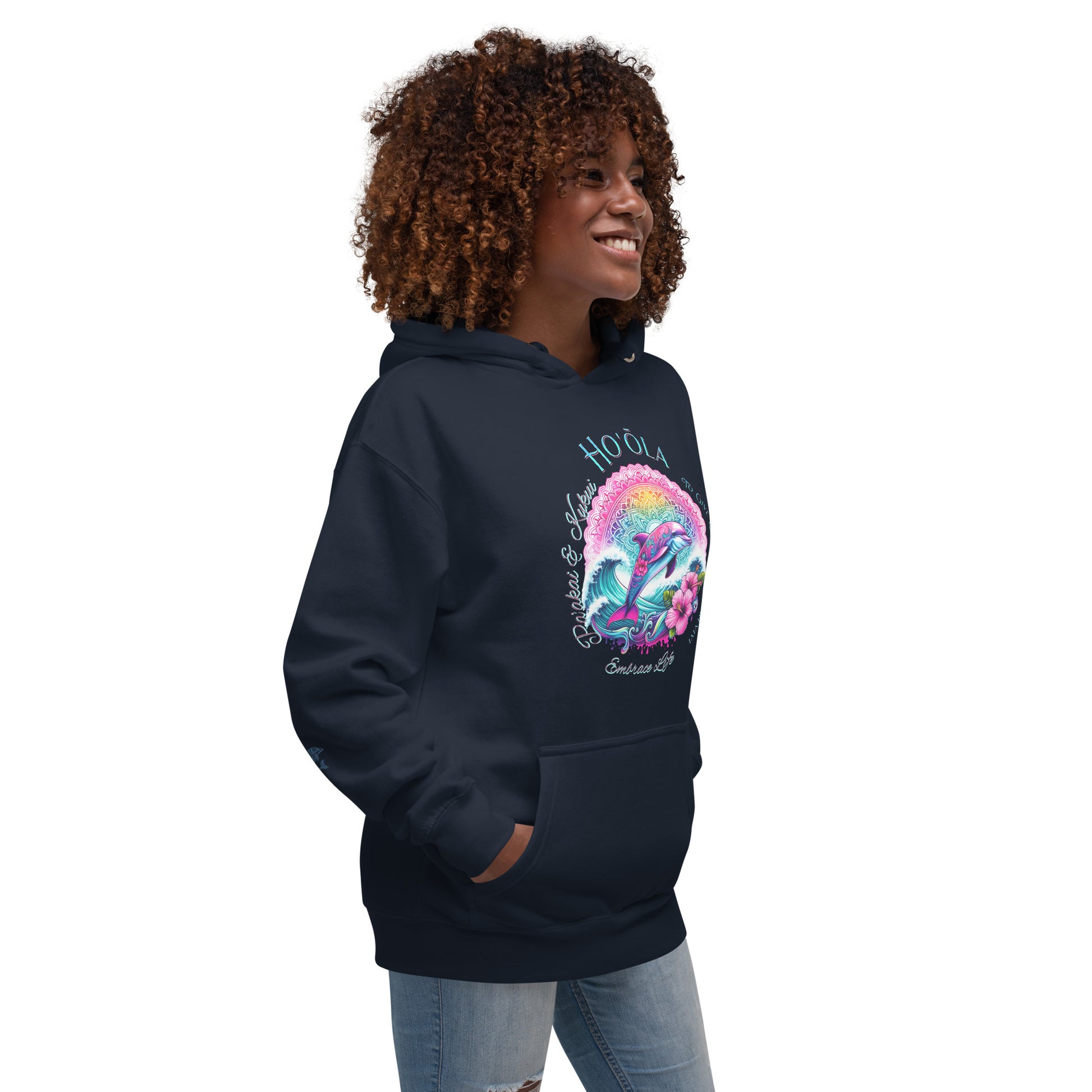 Nāia ʻUhane Hoodie Pullover Hoodie Pa'akai & Kukui