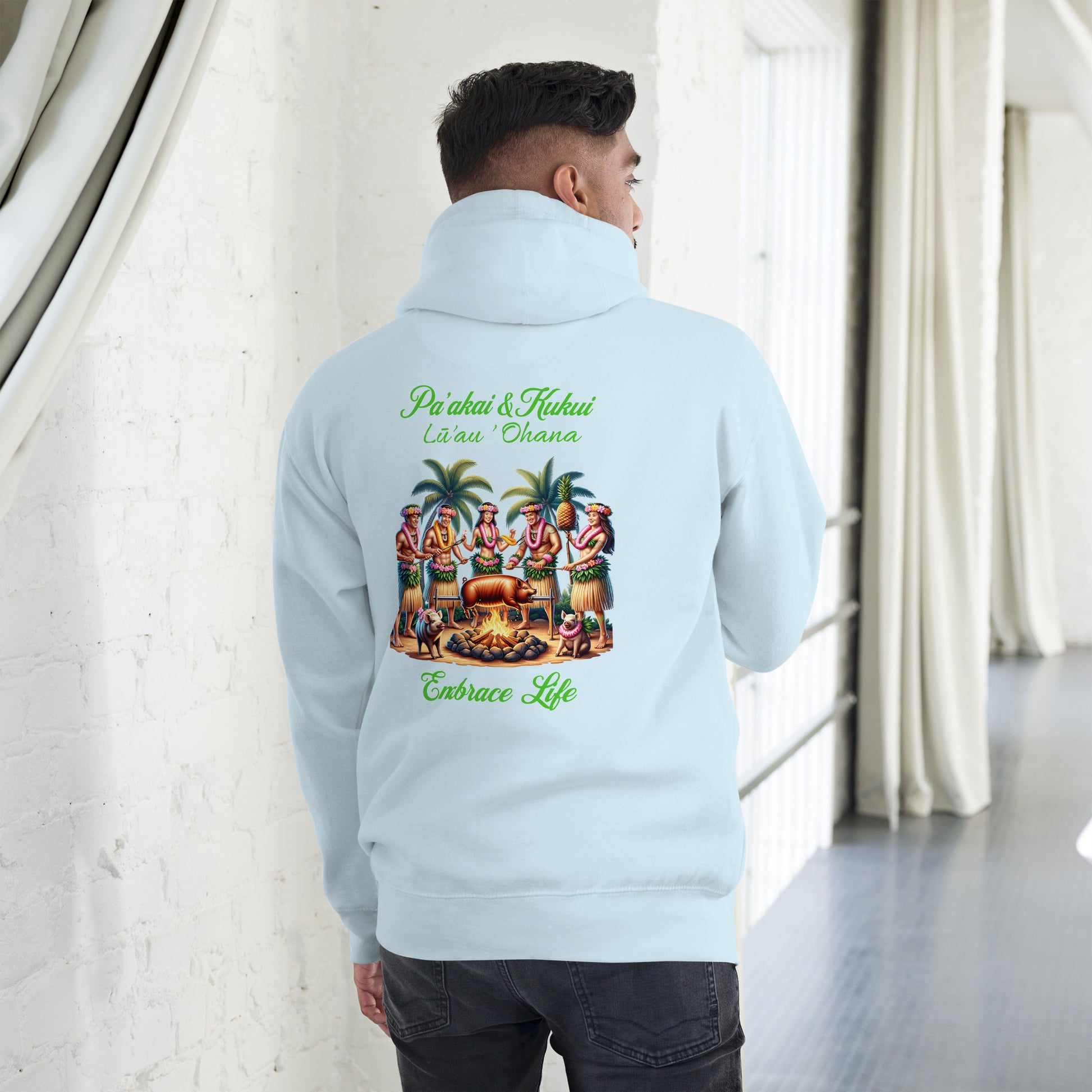 Pa'akai & Kukui Lū'au 'Ohana Hoodie Pa'akai & Kukui Sky Blue S