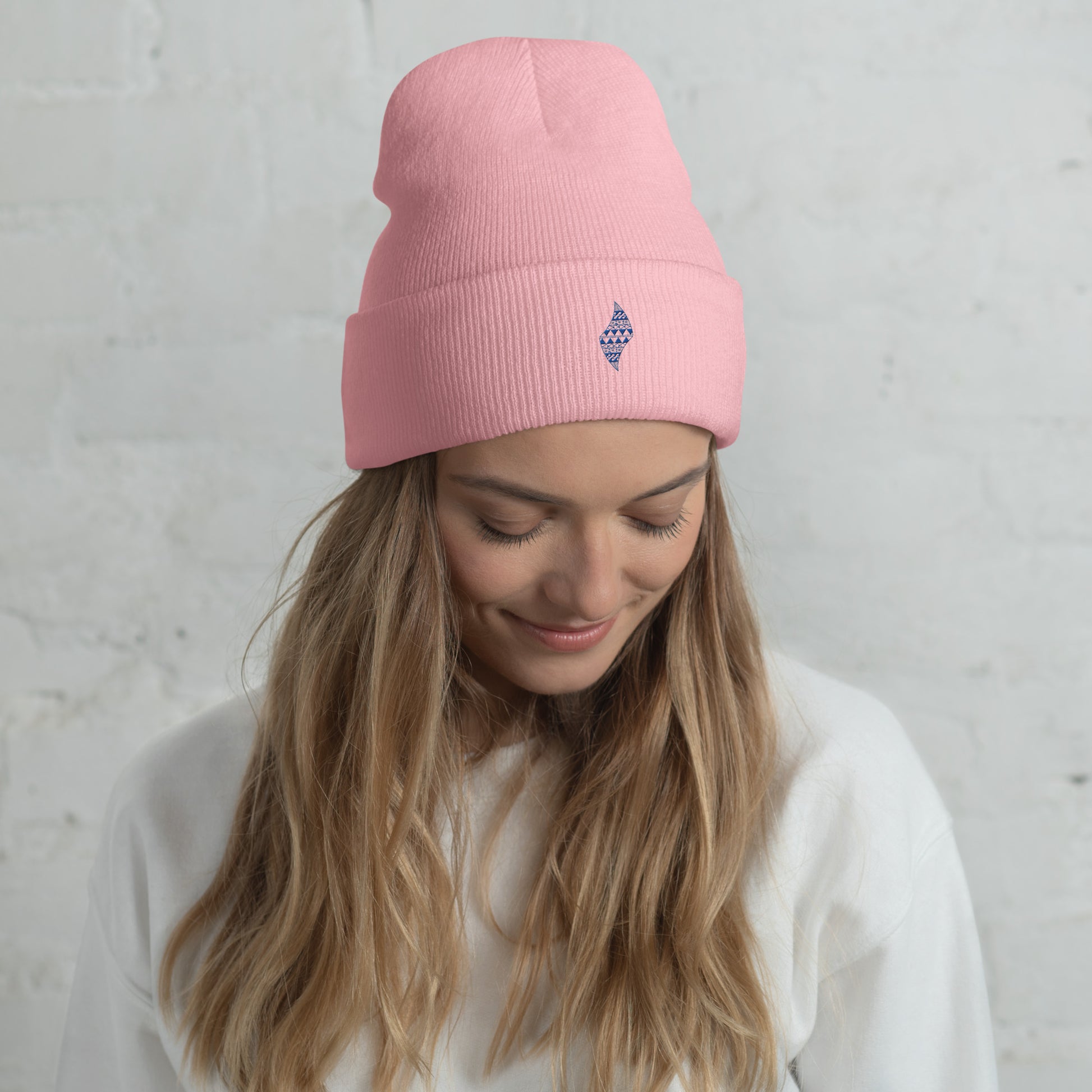 Pa'akai & Kukui Logo Cuffed Beanie Beanie Pa'akai & Kukui Baby Pink