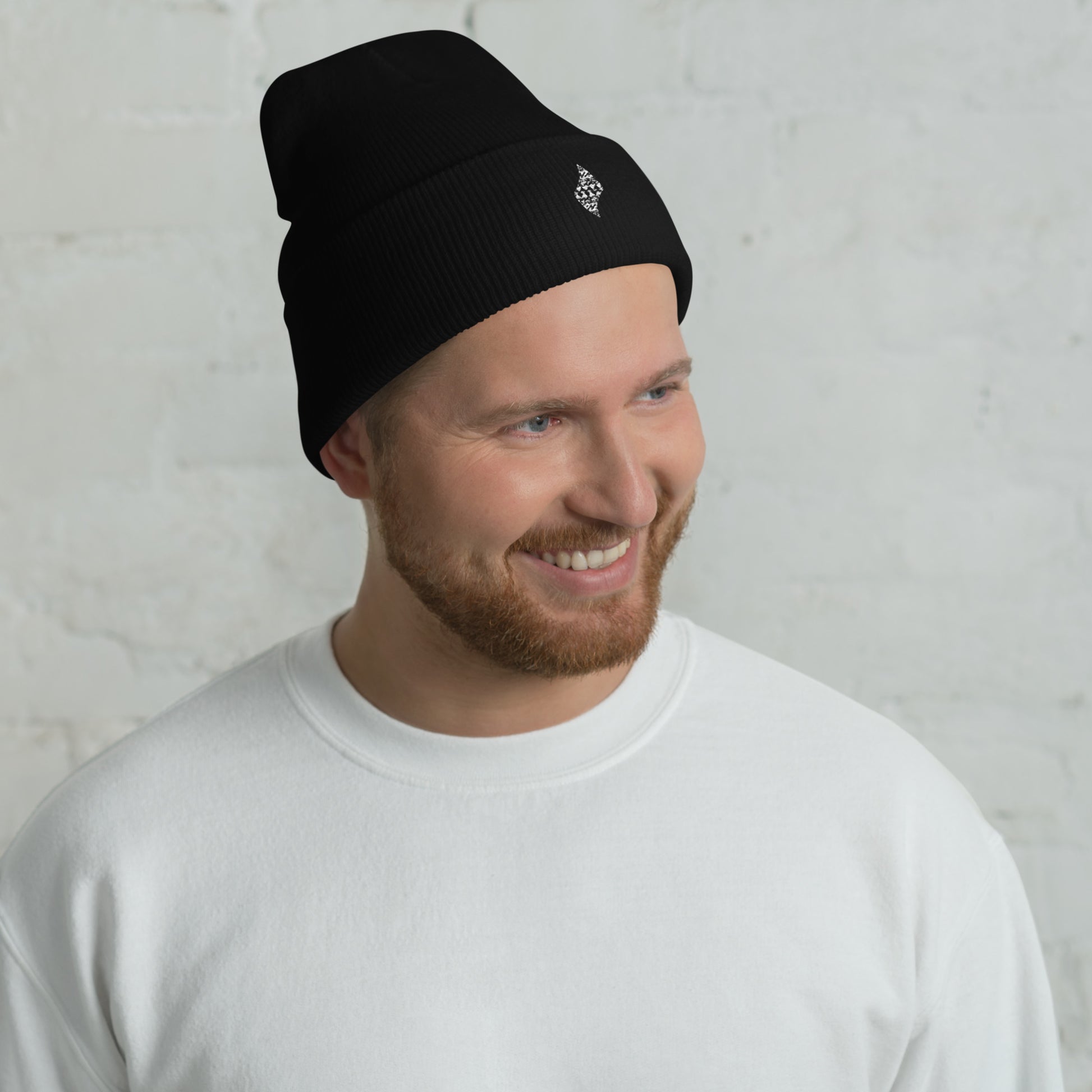 Pa'akai& Kukui Logo (white) Cuffed Beanie Beanie Pa'akai & Kukui