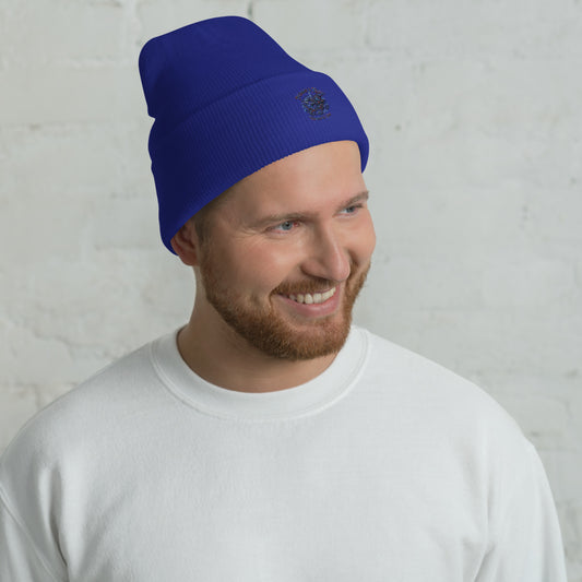 Tribal Shark Cuffed Beanie