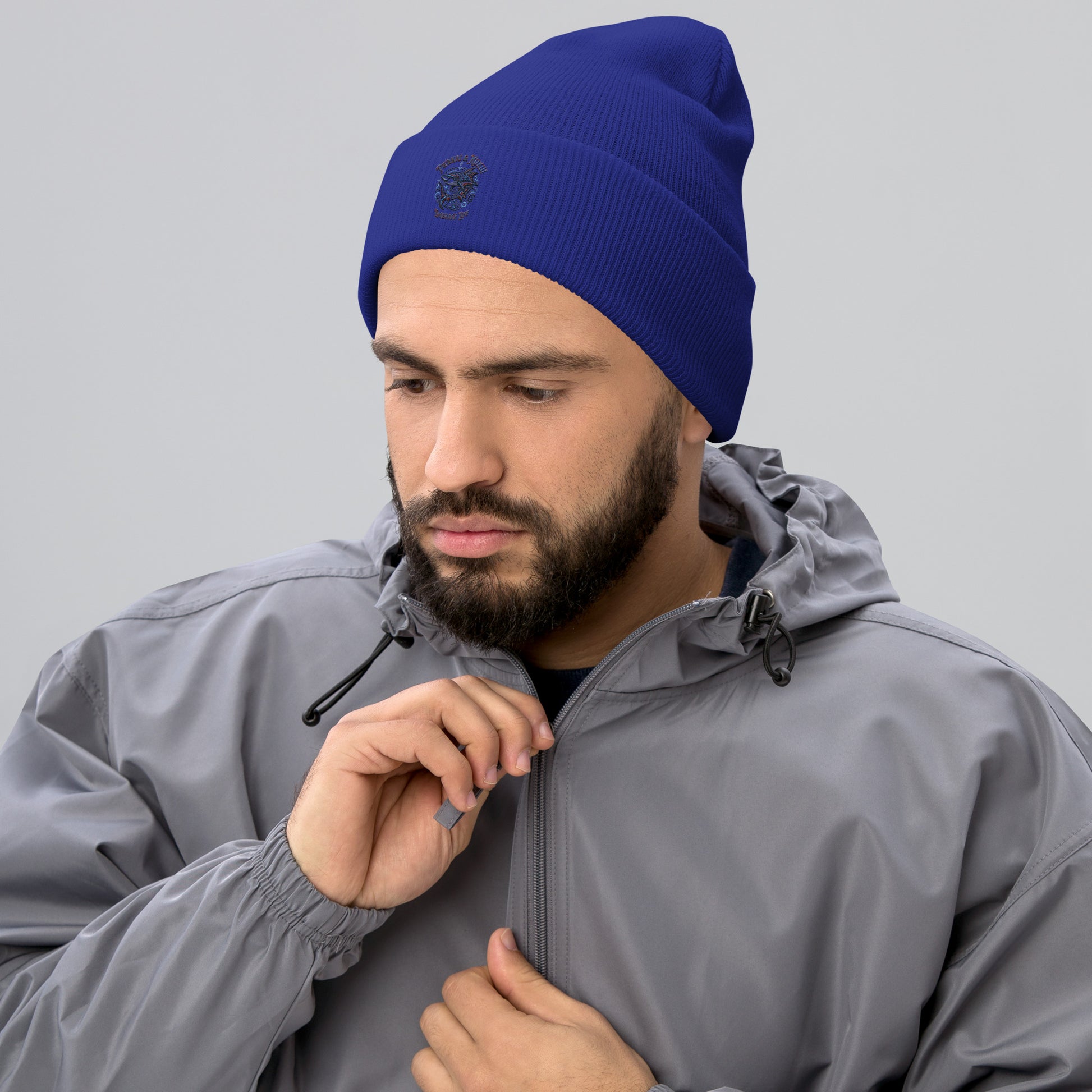 Tribal Shark Cuffed Beanie Beanie Pa'akai & Kukui